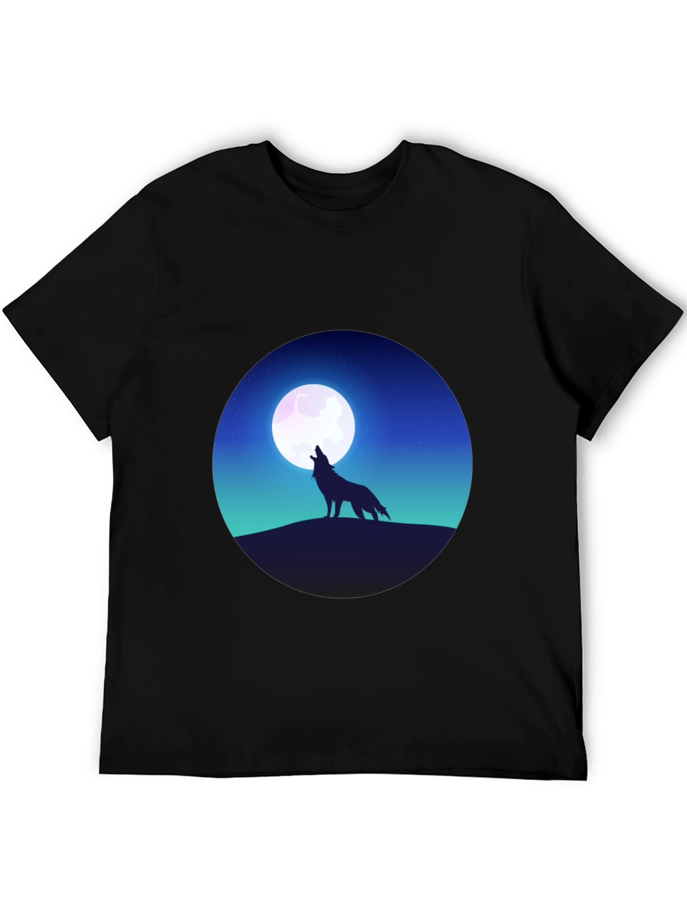 Wolf Moon T-Shirt - Graphic Print Tee