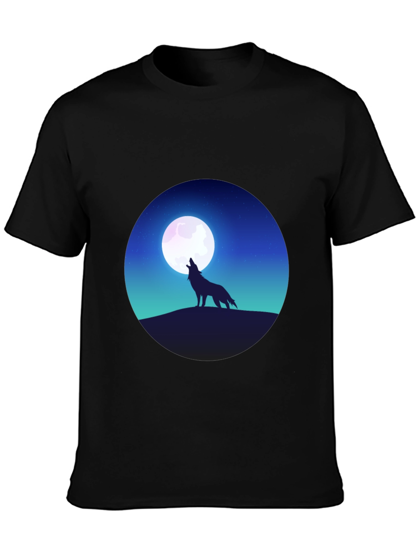 Wolf Moon T-Shirt - Graphic Print Tee