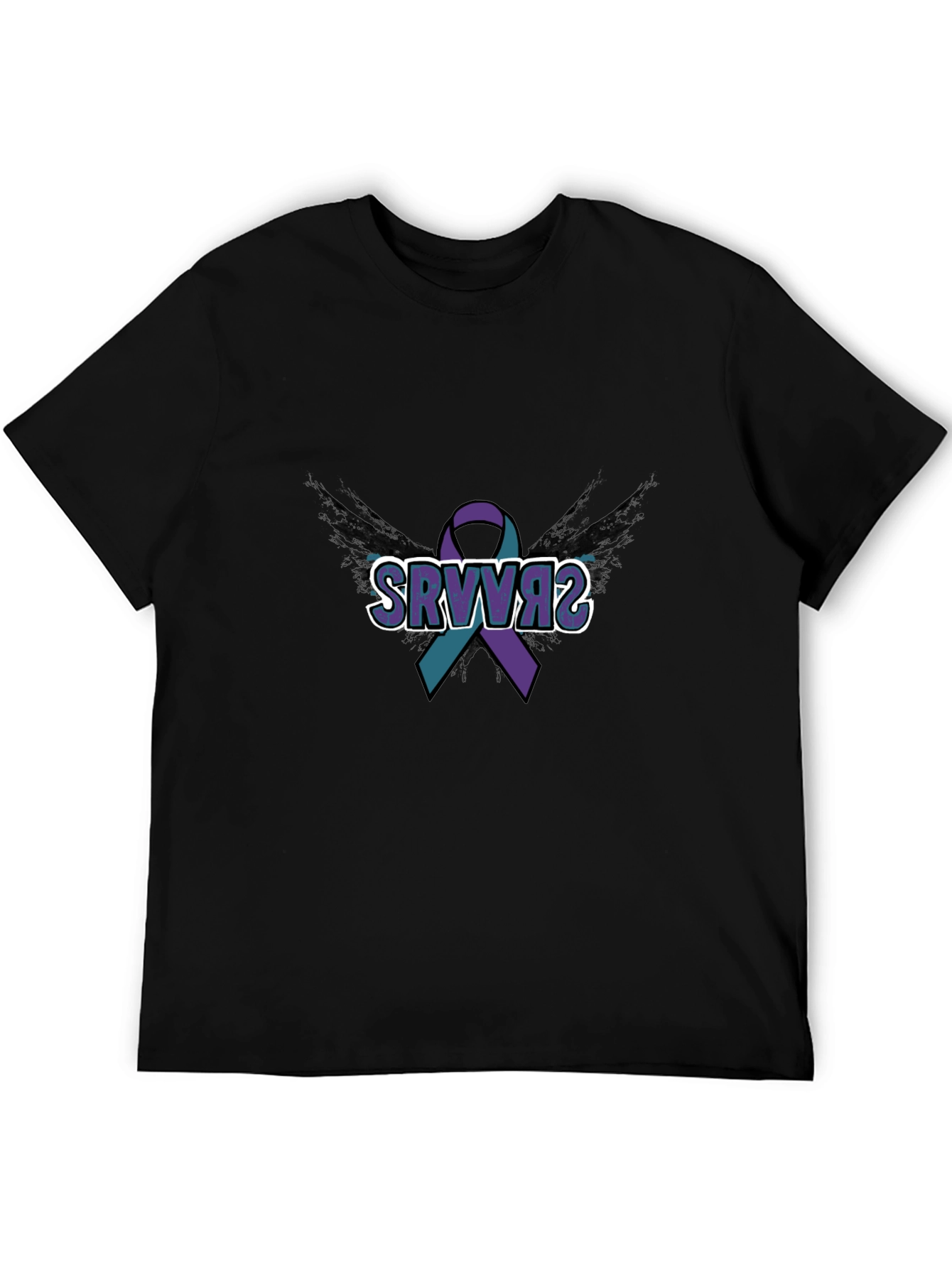 SRVVAS Awareness Ribbon T-Shirt - Black