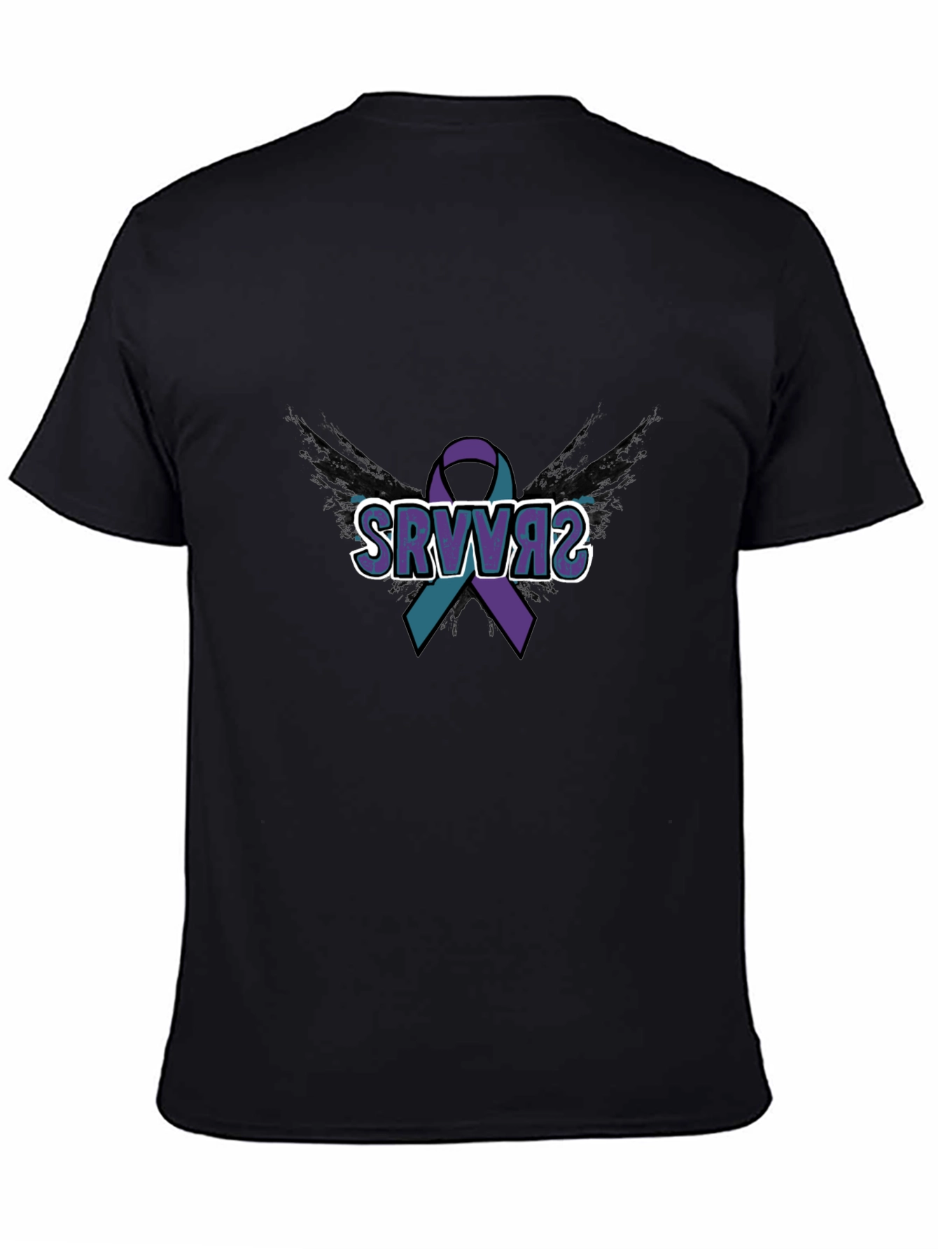 SRVVAS Awareness Ribbon T-Shirt - Black