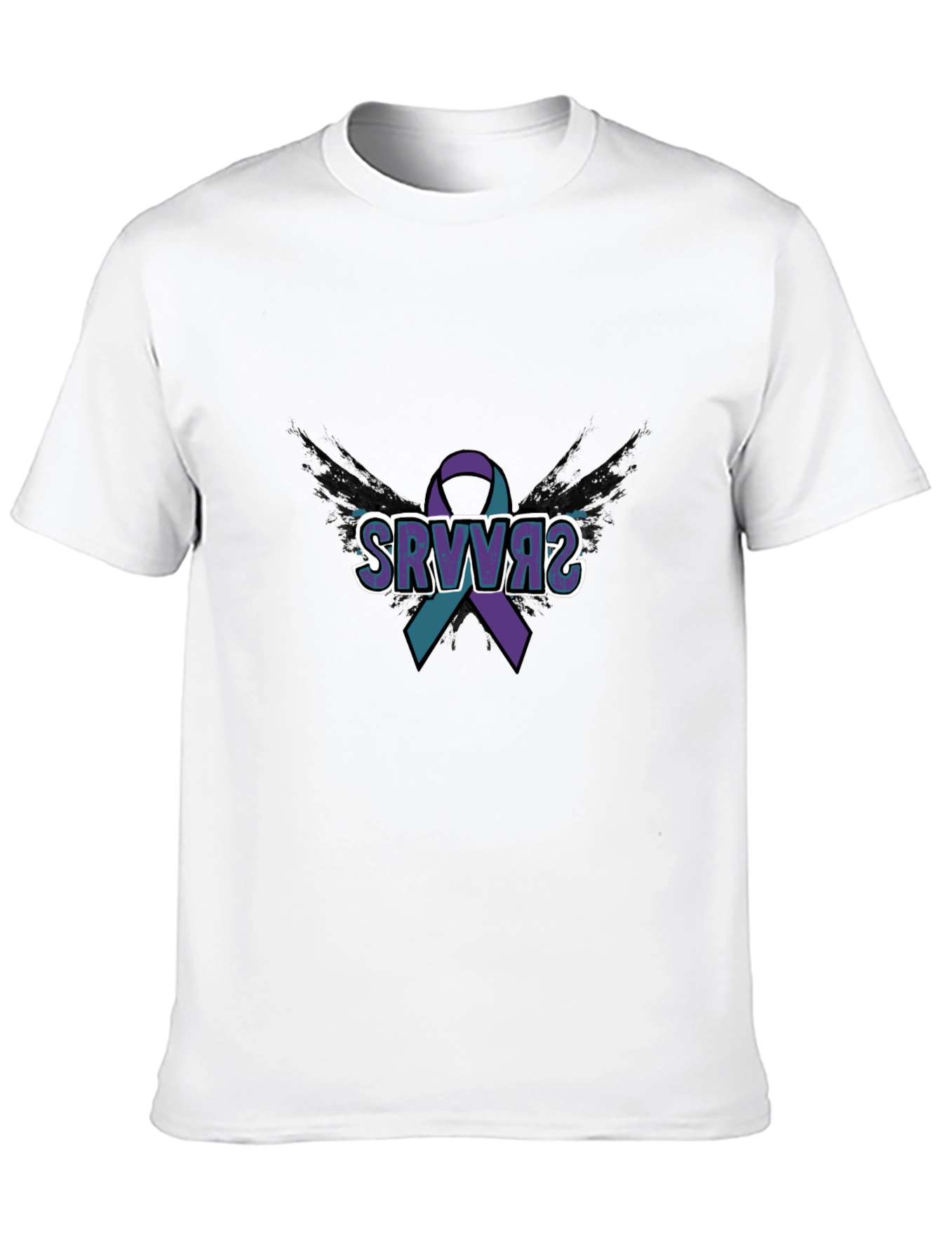 SRVVAS Awareness Ribbon T-Shirt - Black