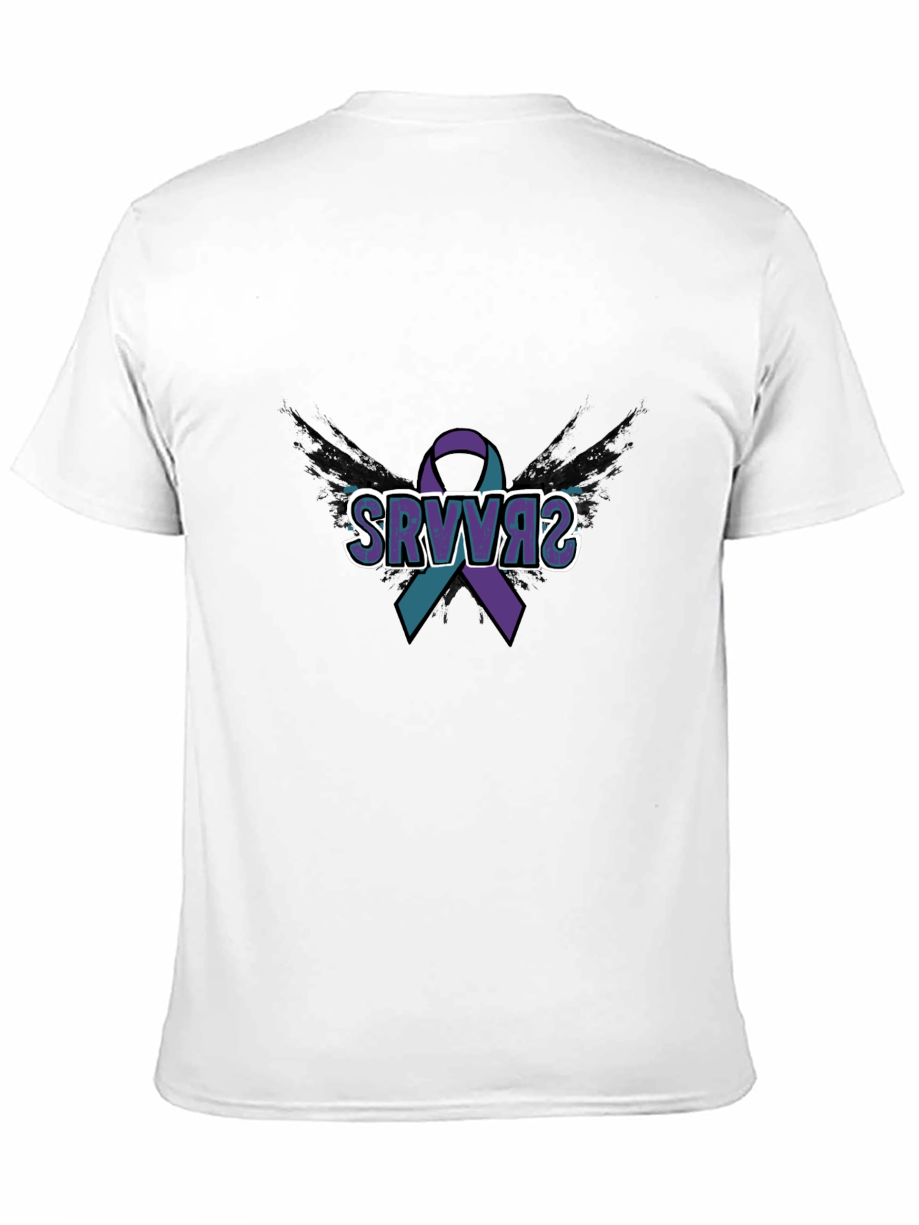 SRVVAS Awareness Ribbon T-Shirt - Black