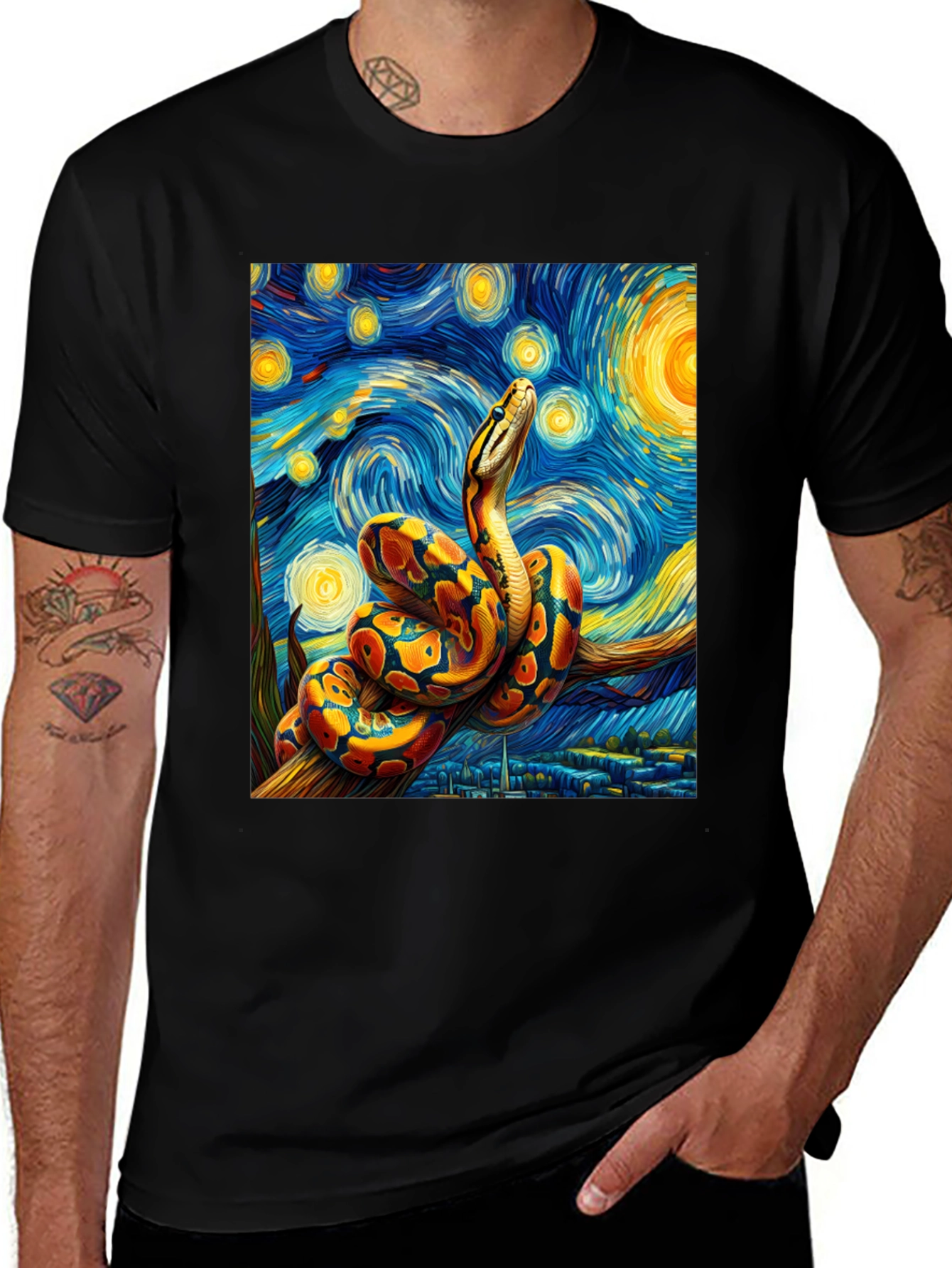 Starry Night Snake T-Shirt