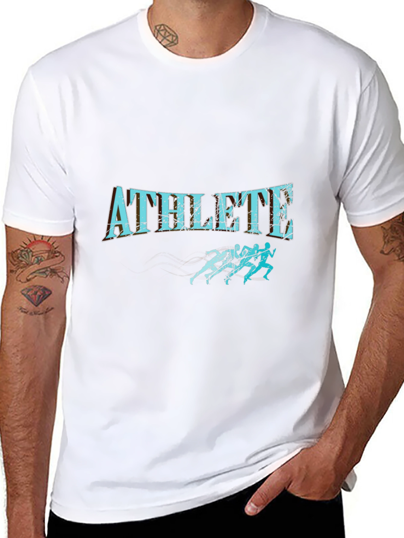 Athlete Graphic T-Shirt - Black Stylish & Comfortable