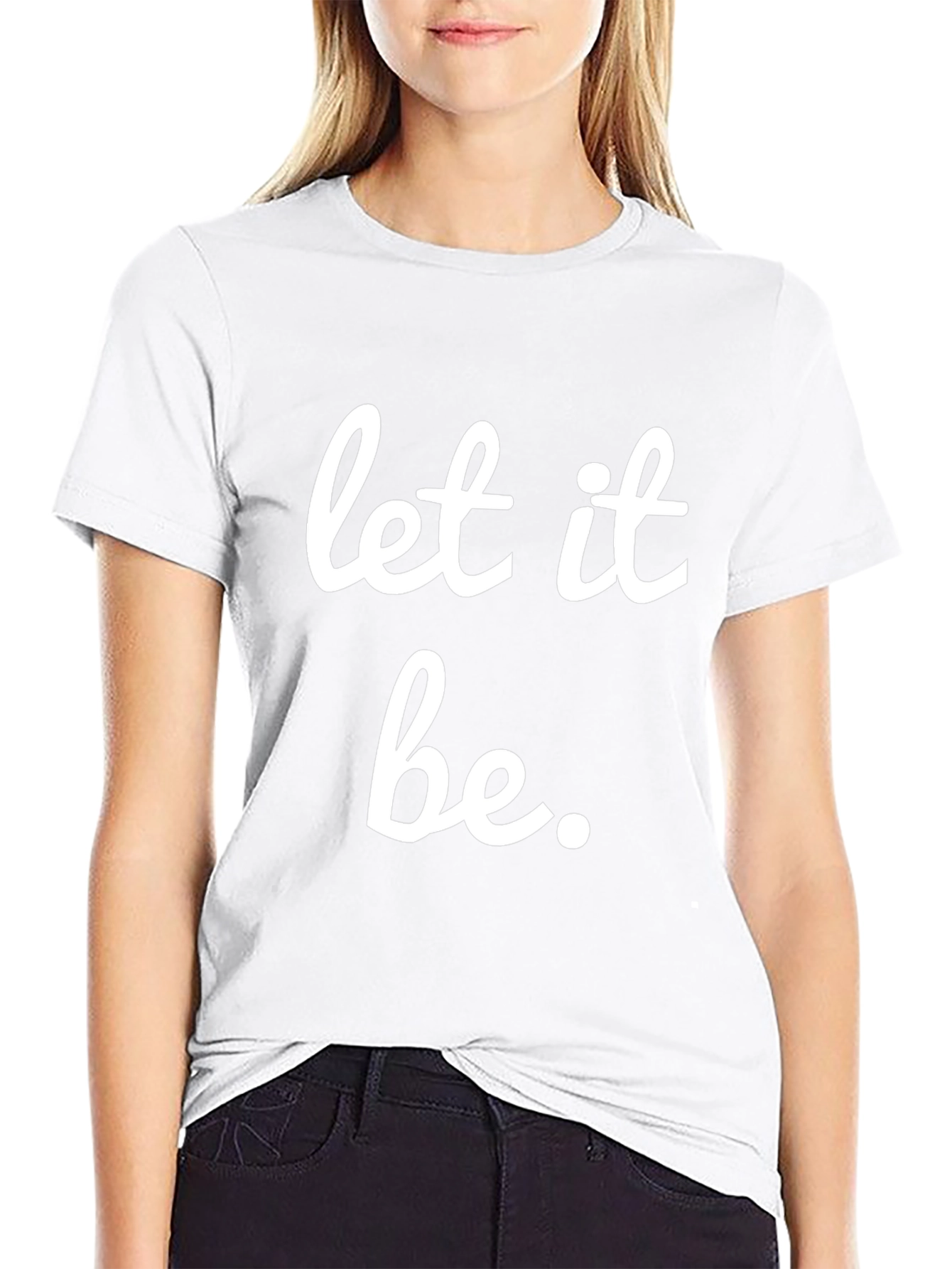 Let It Be Graphic Tee - Black Cotton T-Shirt