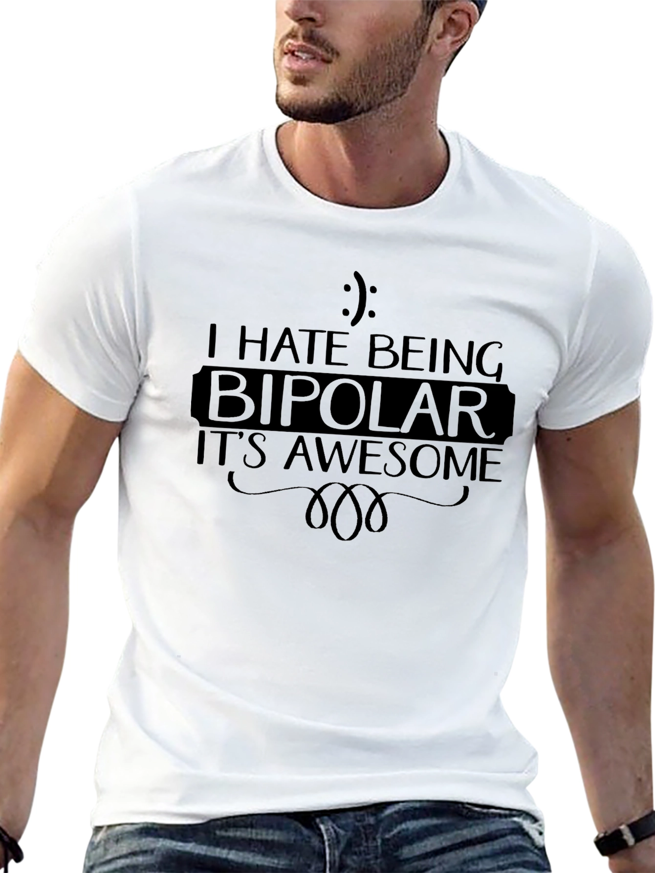 Bipolar Awesome Black T-Shirt