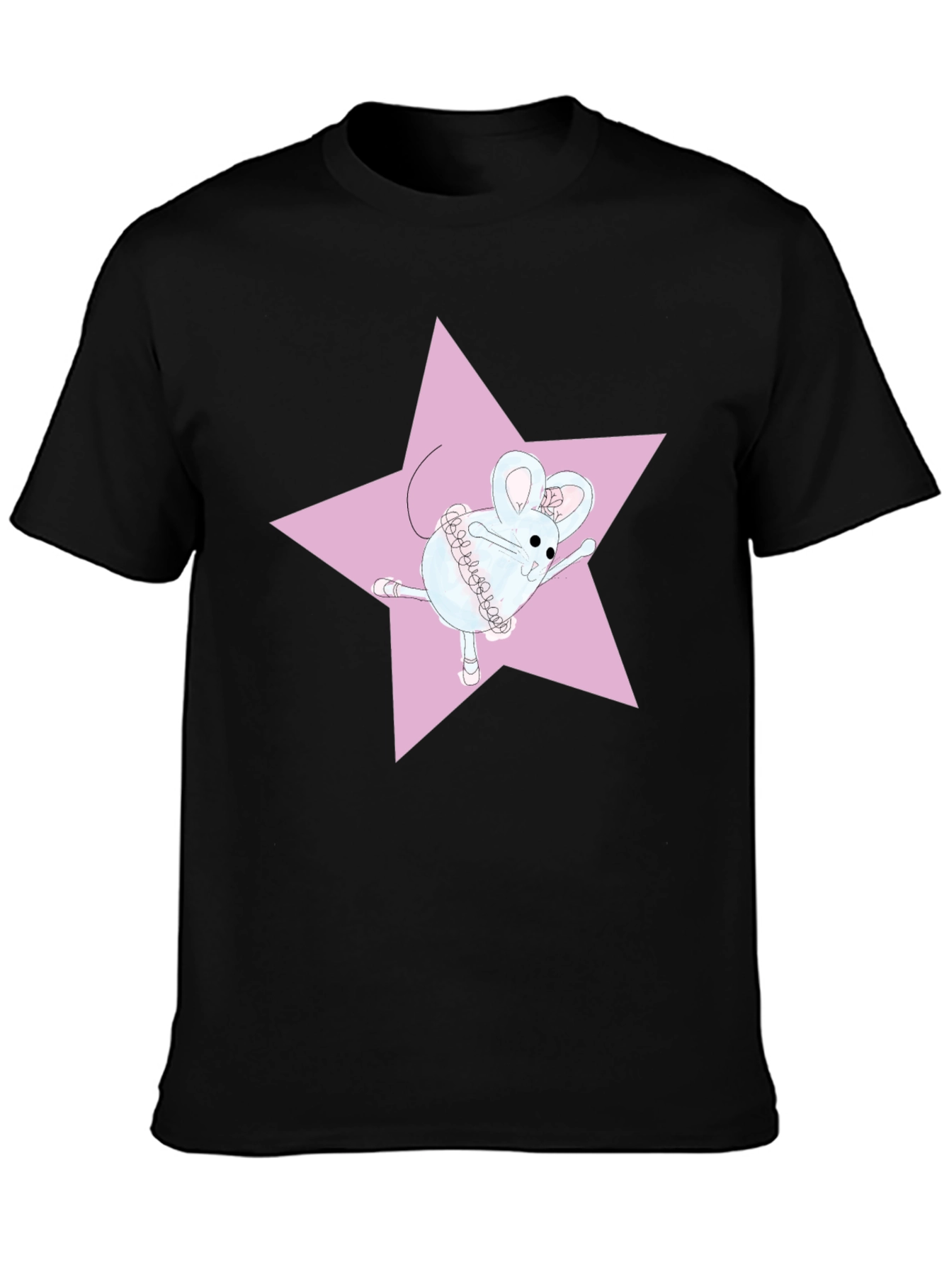 Ballerina Mouse T-Shirt - Pink Star Design