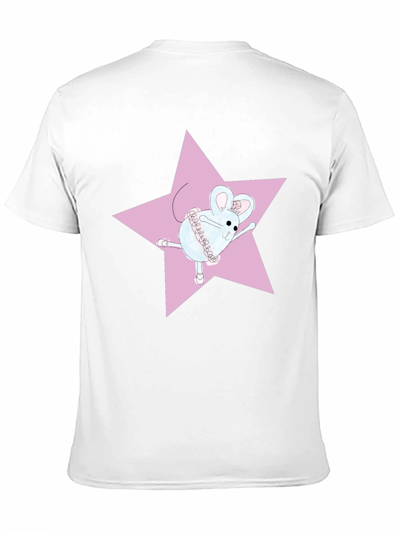 Ballerina Mouse T-Shirt - Pink Star Design