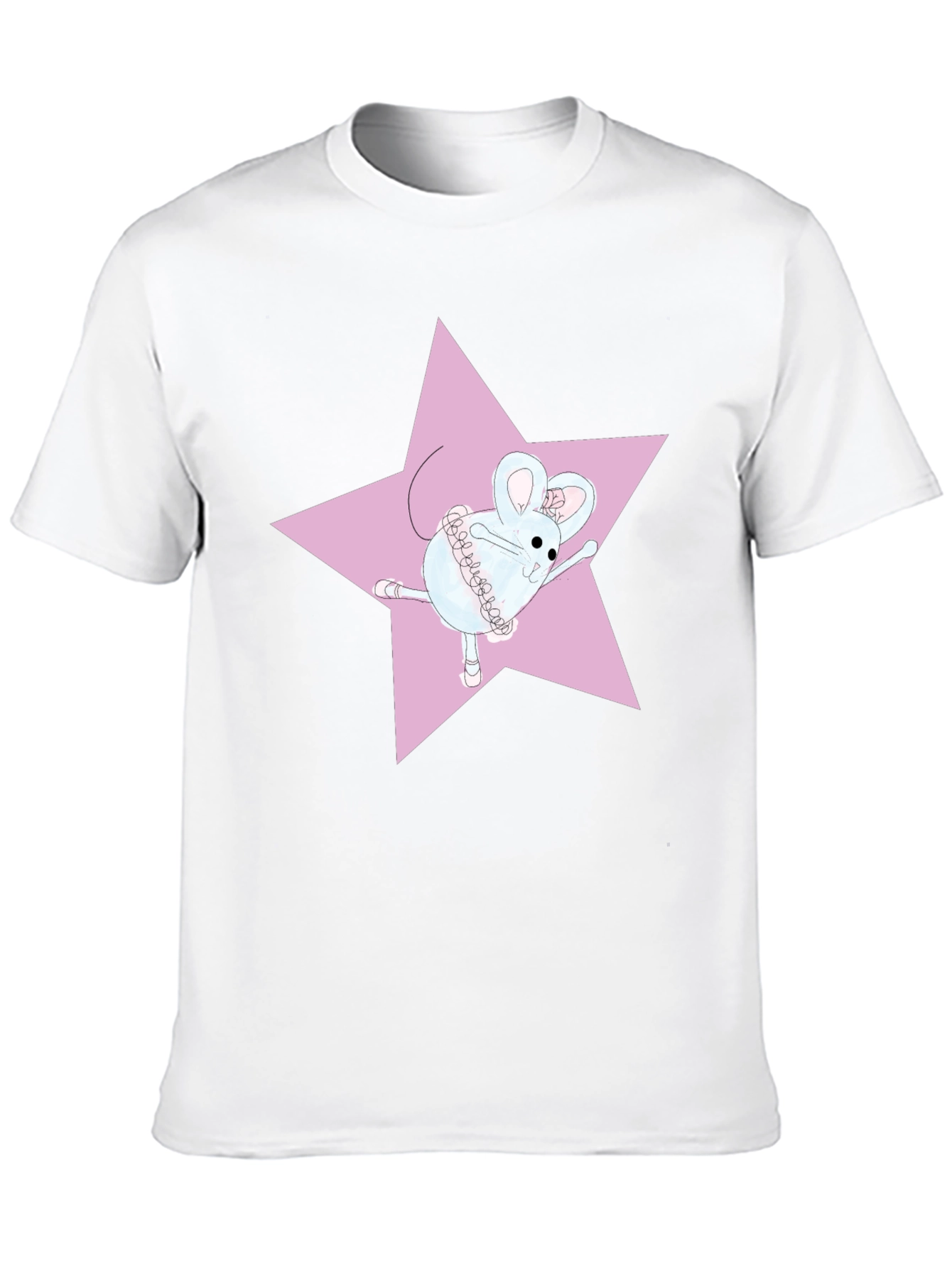 Ballerina Mouse T-Shirt - Pink Star Design