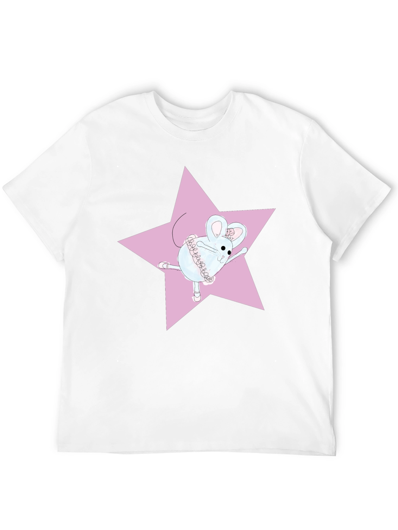 Ballerina Mouse T-Shirt - Pink Star Design
