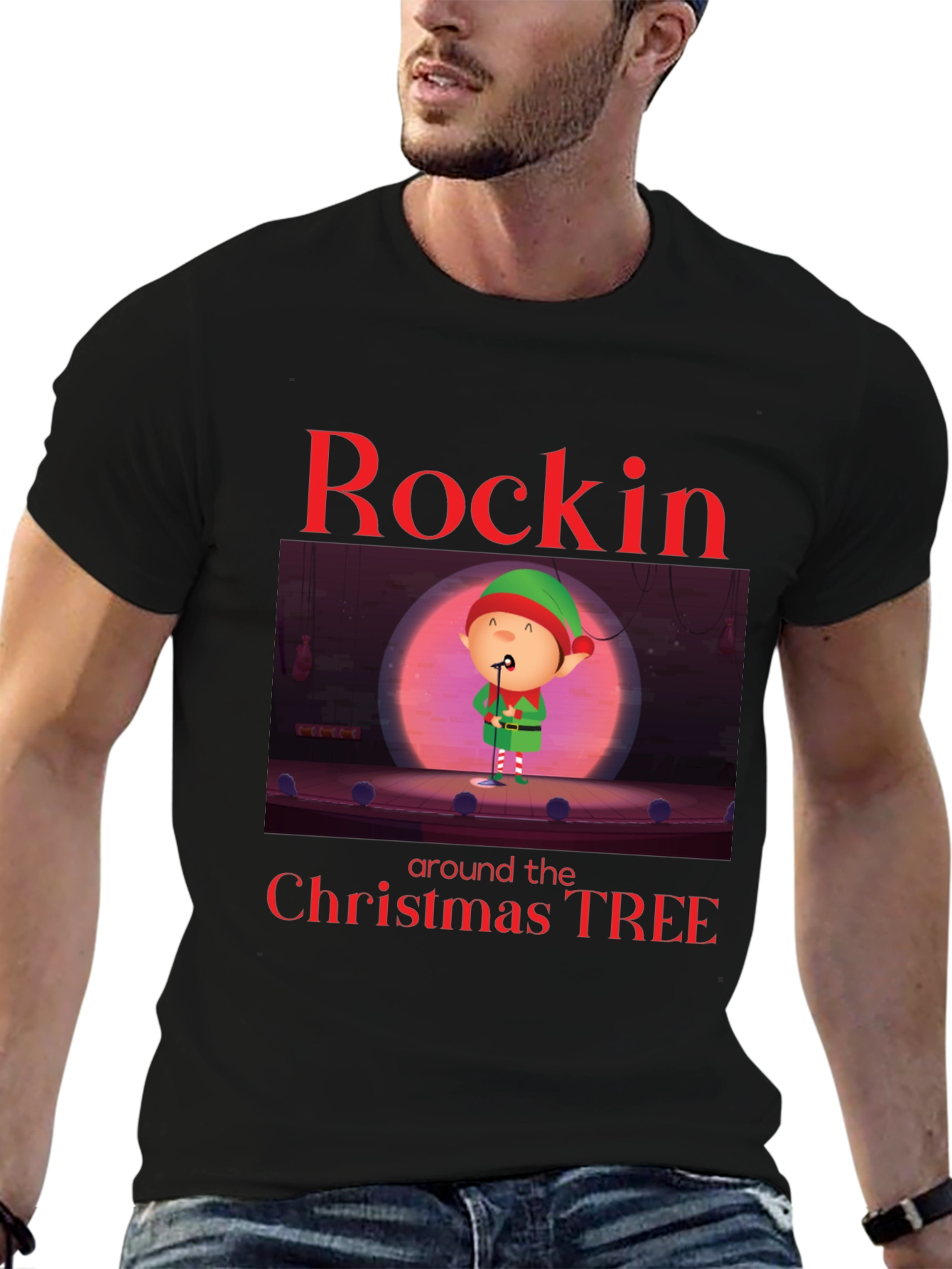 Rockin Around the Christmas Tree Elf Tee