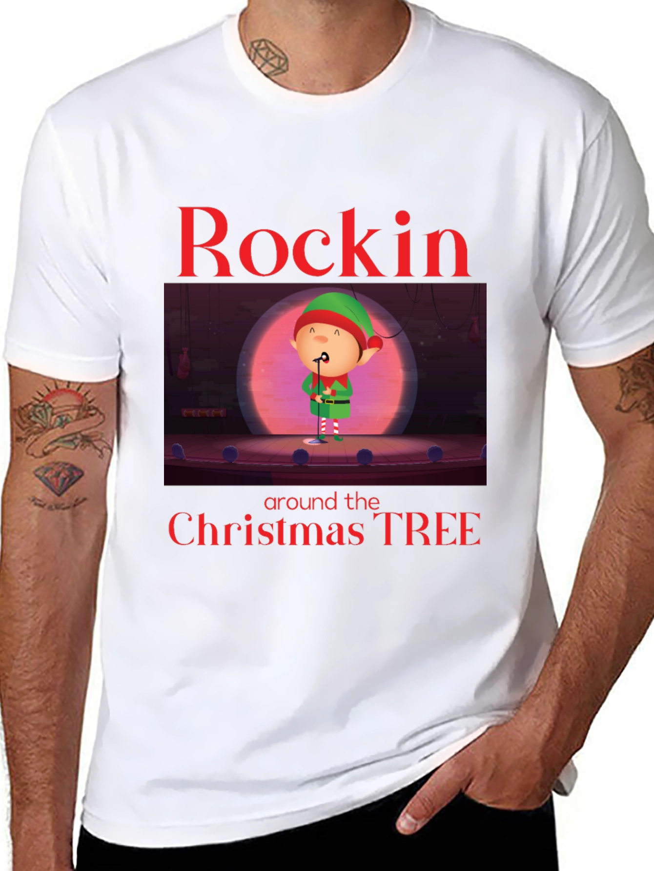 Rockin Around the Christmas Tree Elf Tee