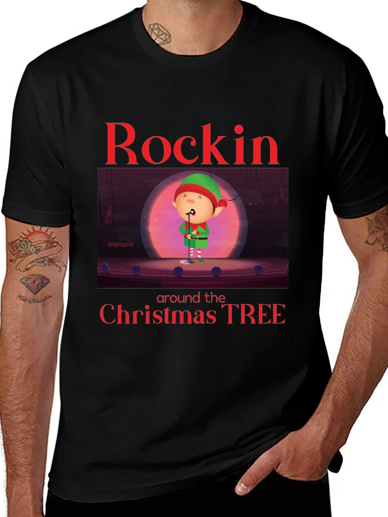 Rockin Around the Christmas Tree Elf Tee