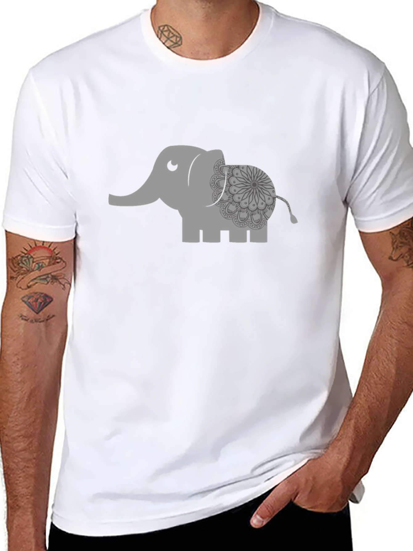 Elephant Graphic Tee - Stylish Comfort