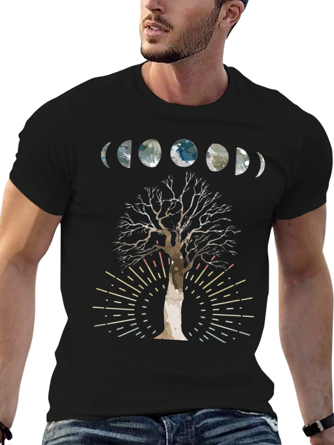 Moon Phase Tree Graphic Tee