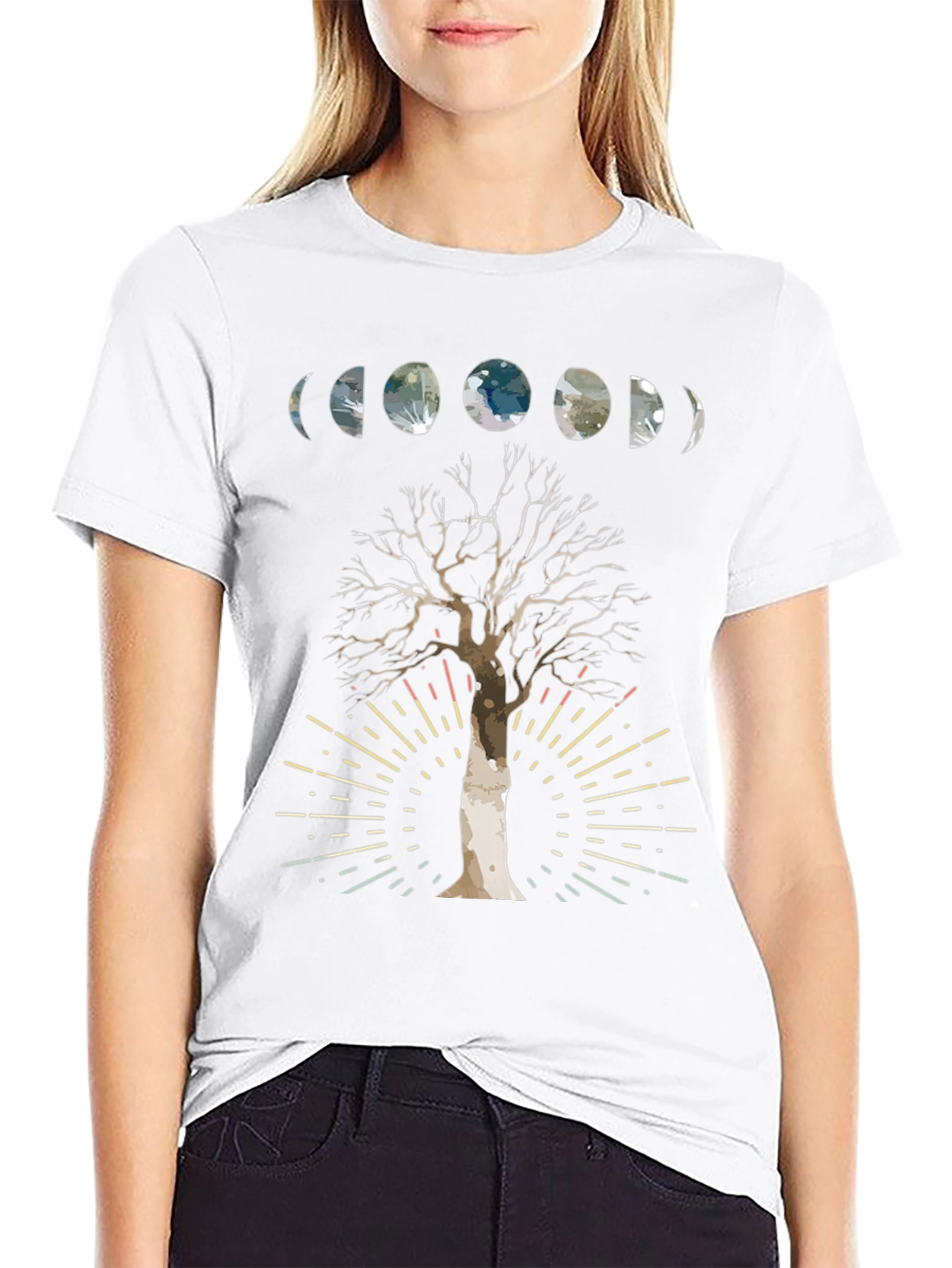 Moon Phase Tree Graphic Tee