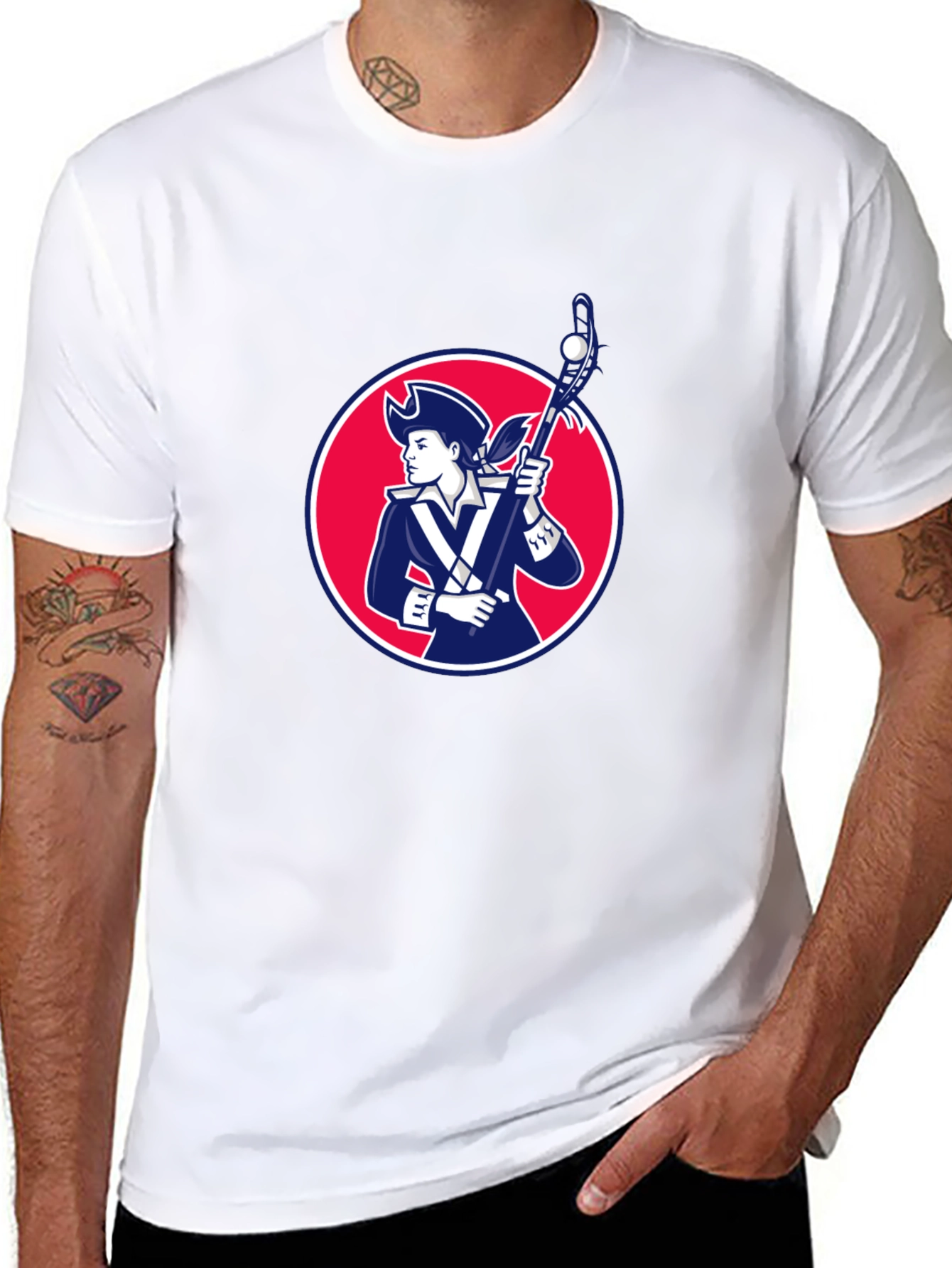 Patriot Lacrosse T-Shirt - Stylish Patriotic Tee