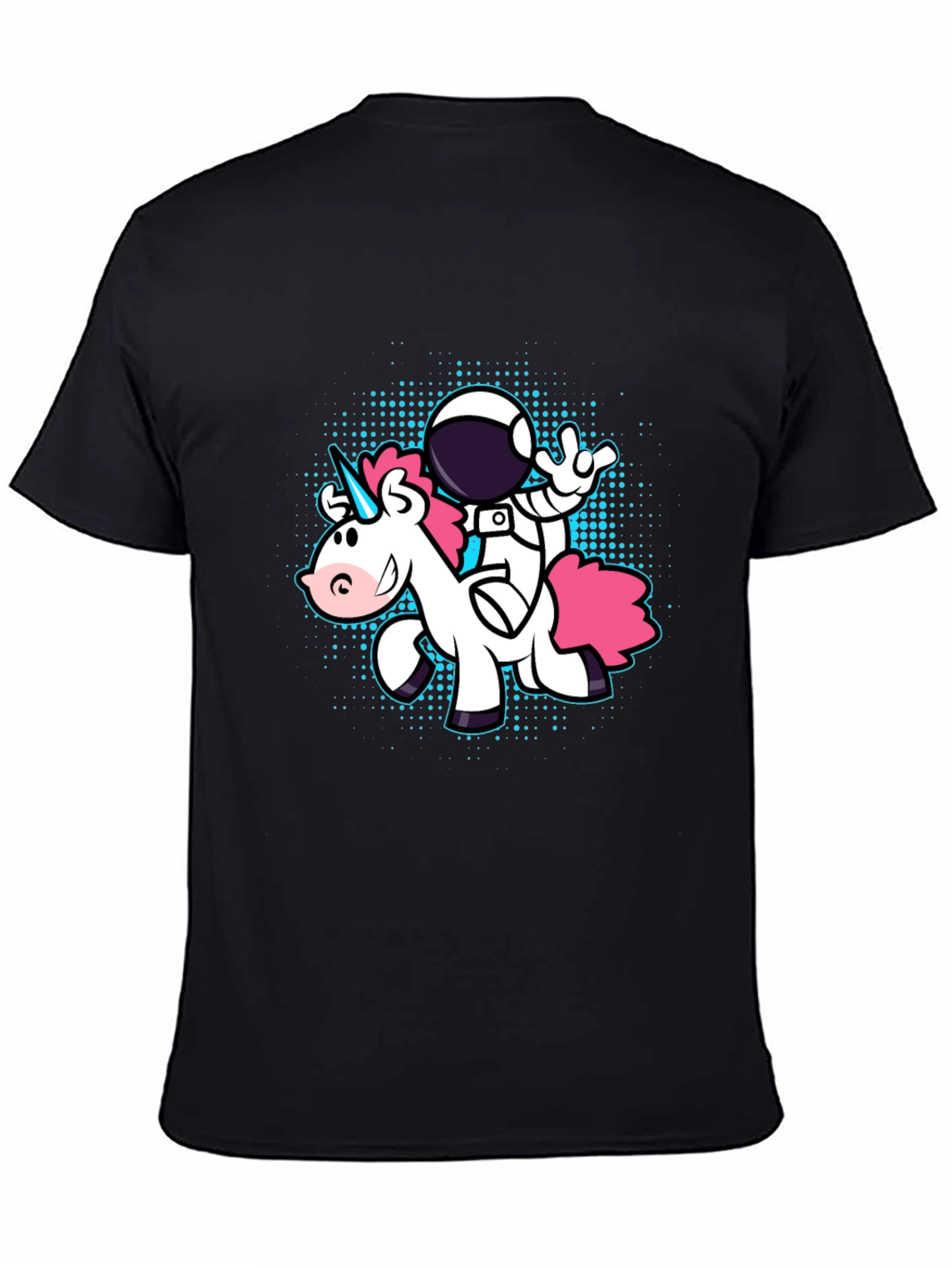 Astronaut Unicorn Graphic Tee - Black