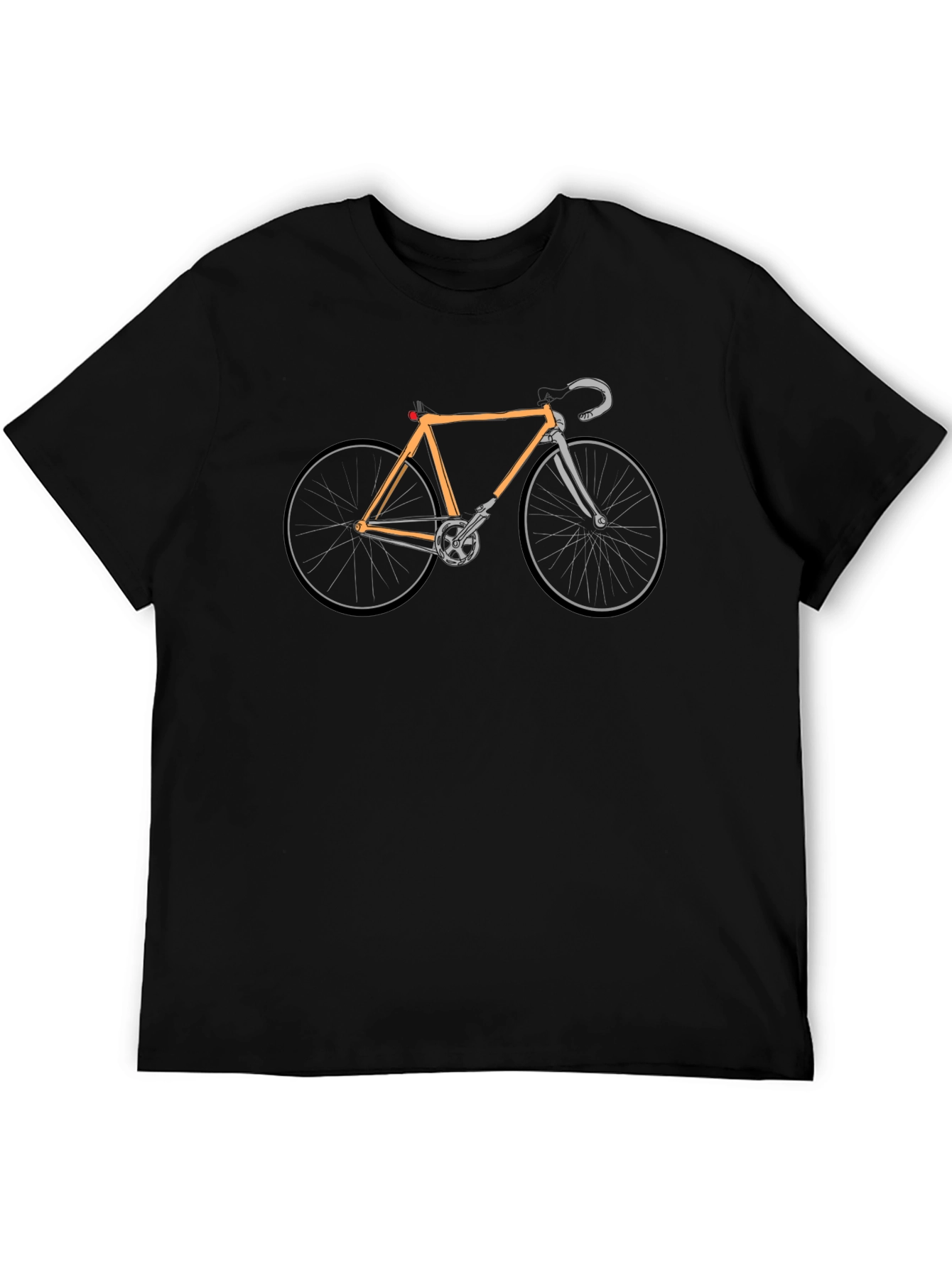 Classic Bike Graphic Tee - Black Cotton Bicycle Shirt