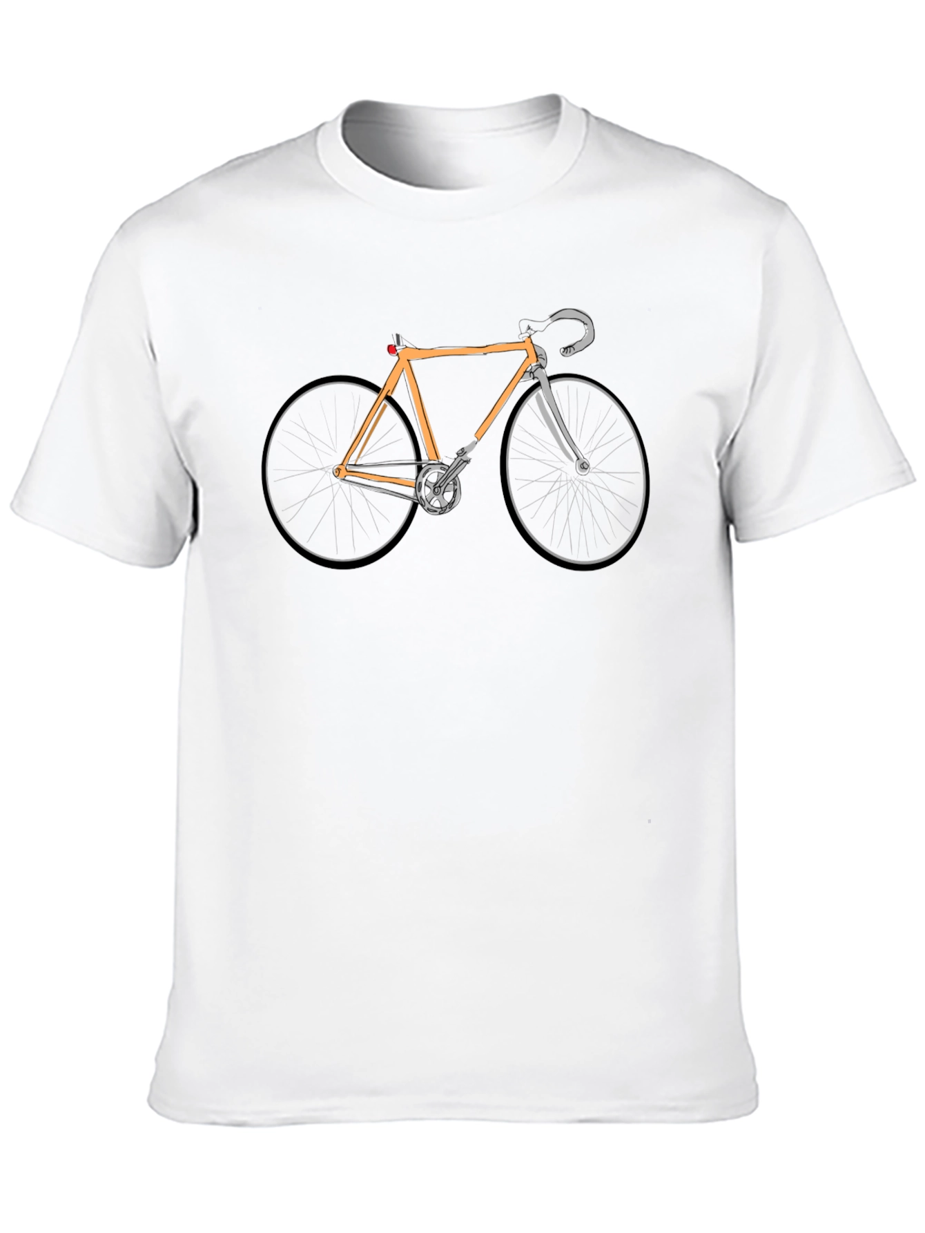 Classic Bike Graphic Tee - Black Cotton Bicycle Shirt