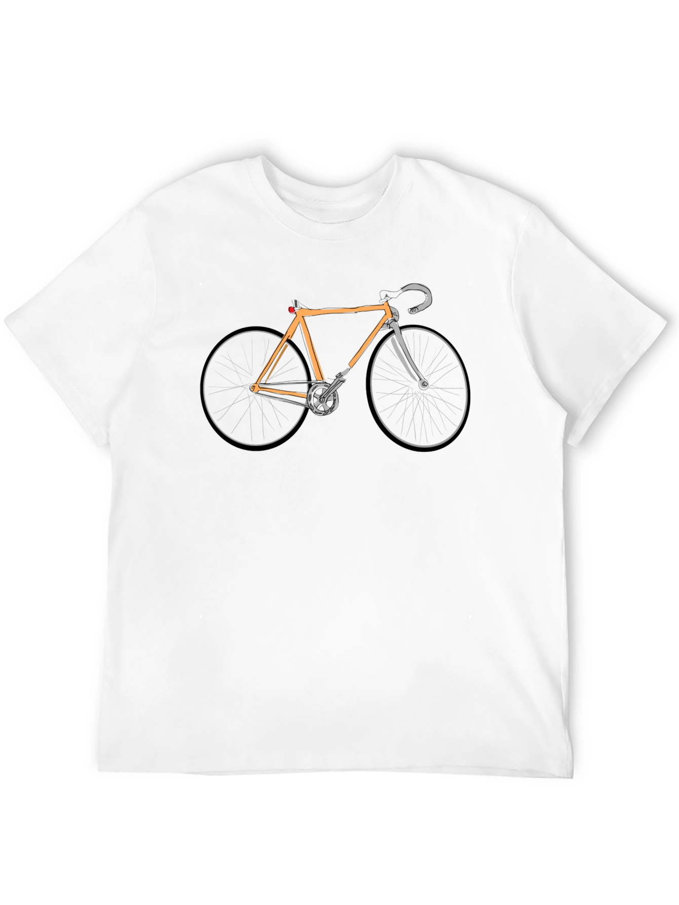 Classic Bike Graphic Tee - Black Cotton Bicycle Shirt