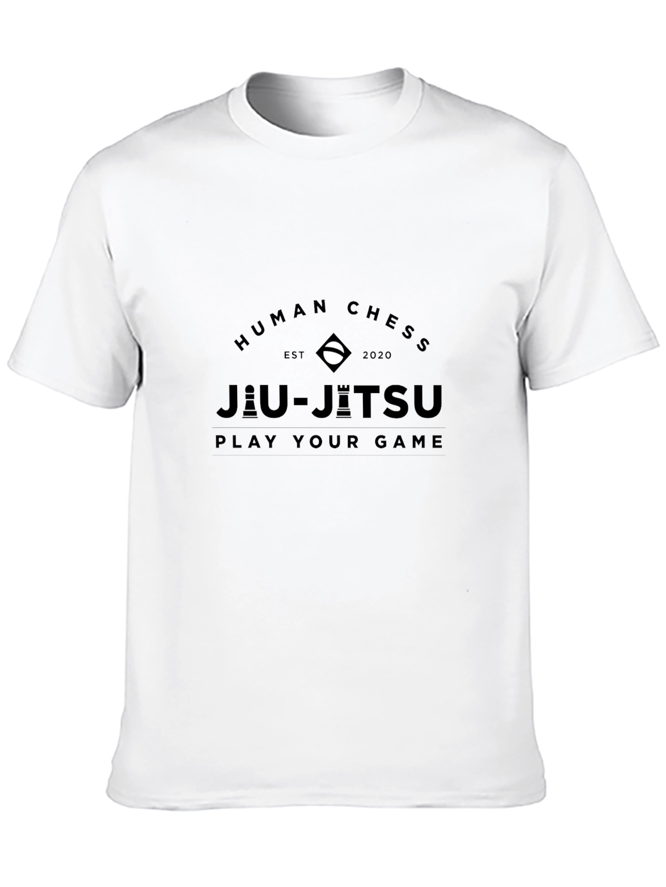 Human Chess Jiu-Jitsu Black T-Shirt