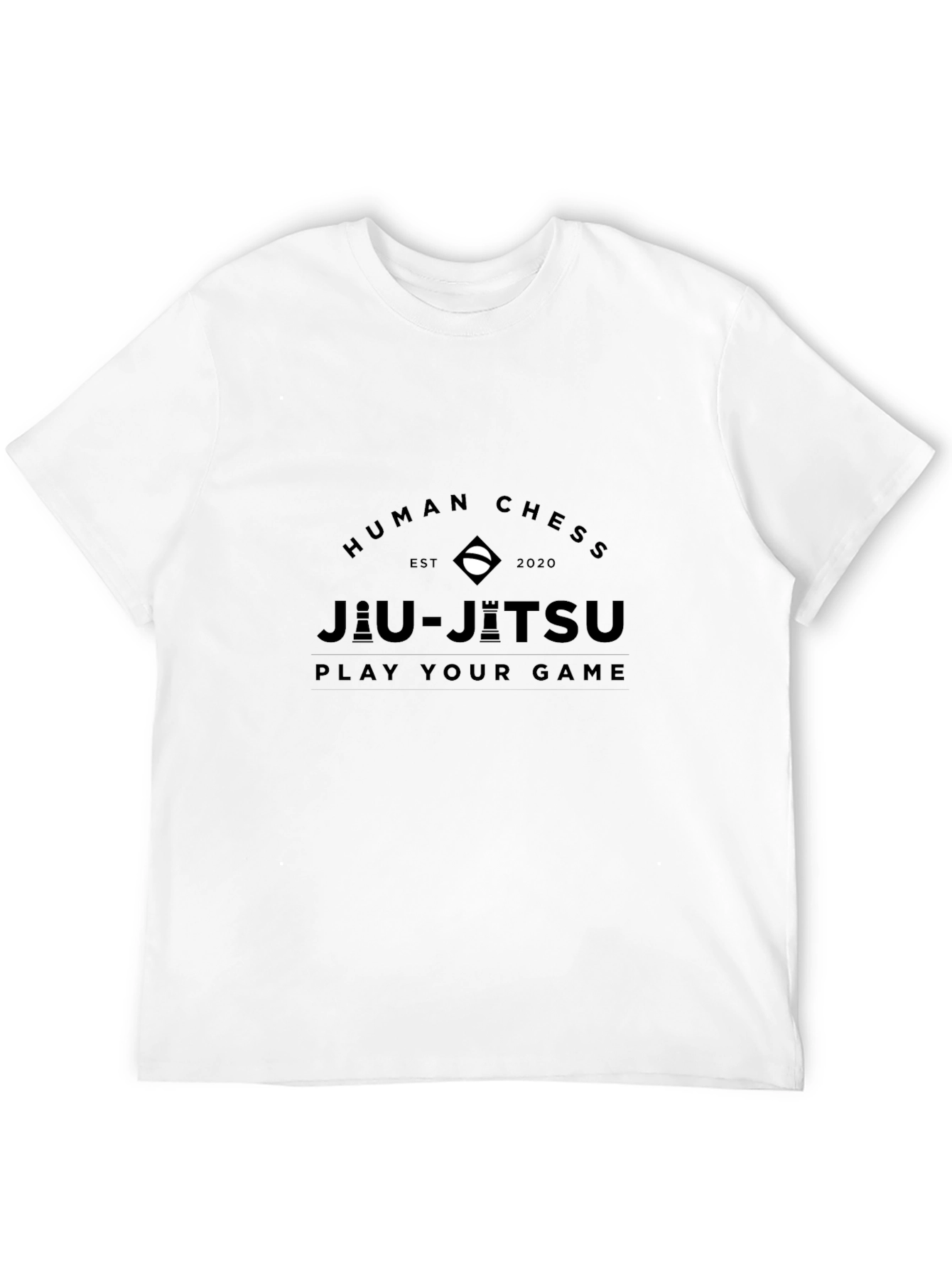 Human Chess Jiu-Jitsu Black T-Shirt