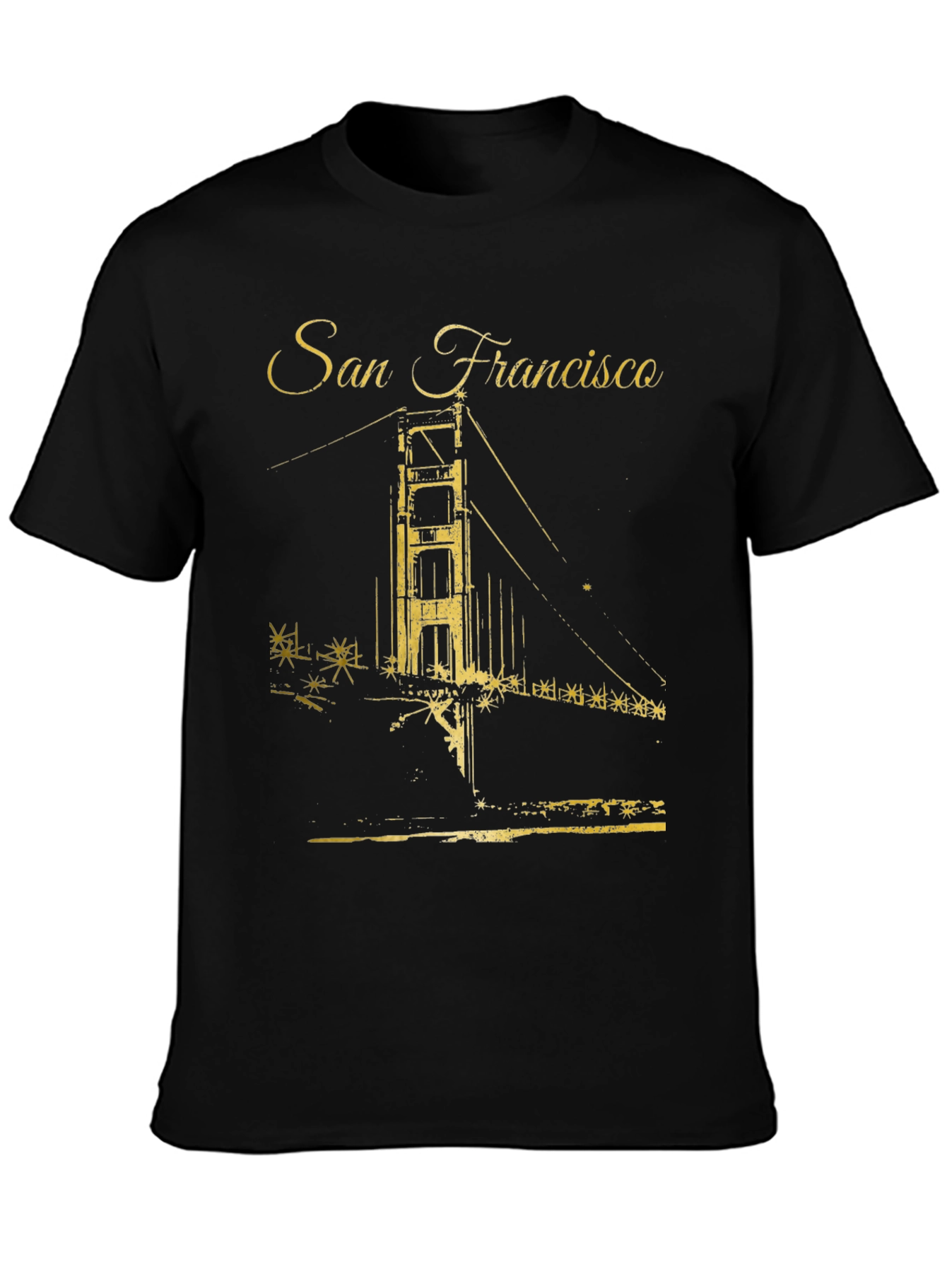 San Francisco Bridge Graphic Black T-Shirt