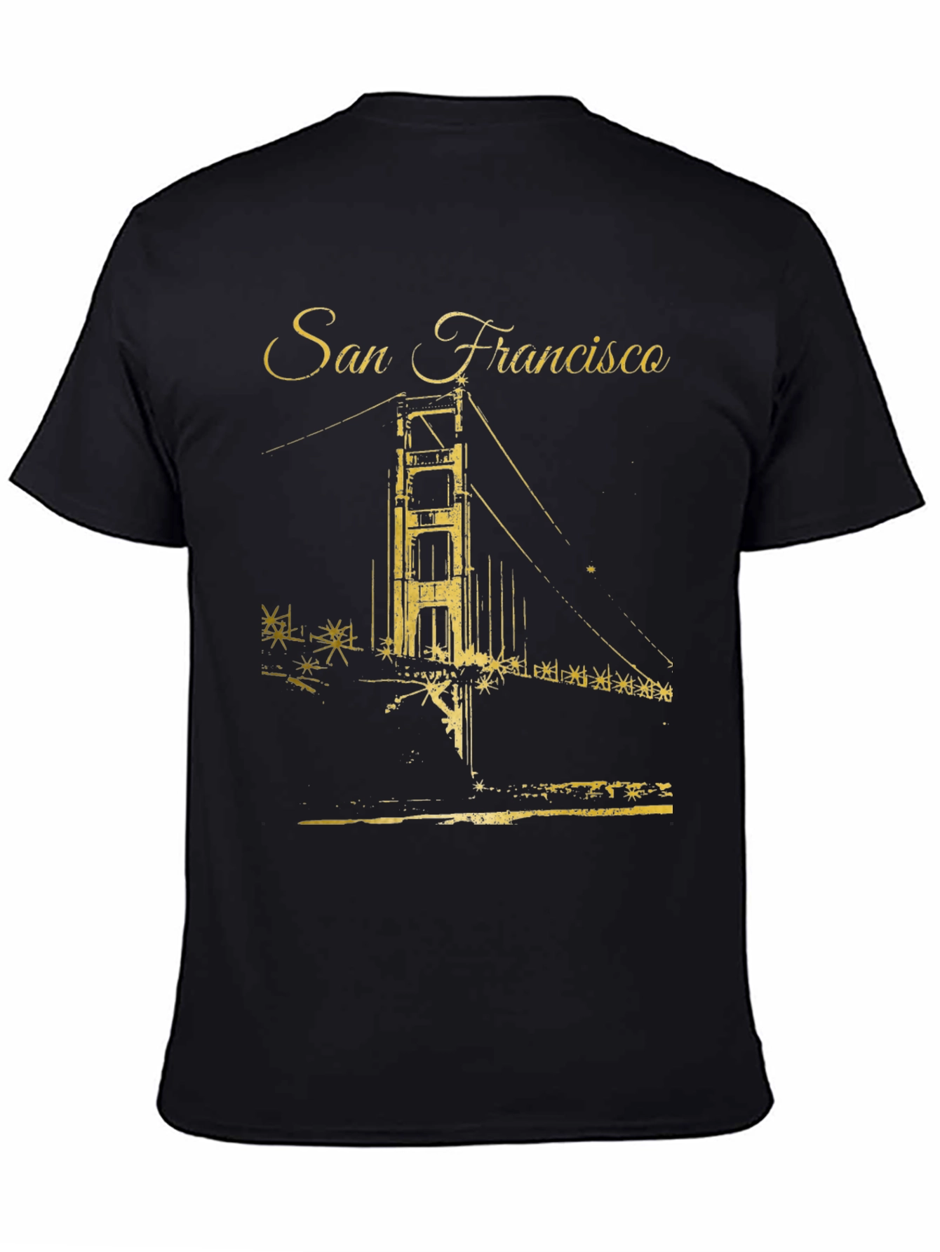 San Francisco Bridge Graphic Black T-Shirt