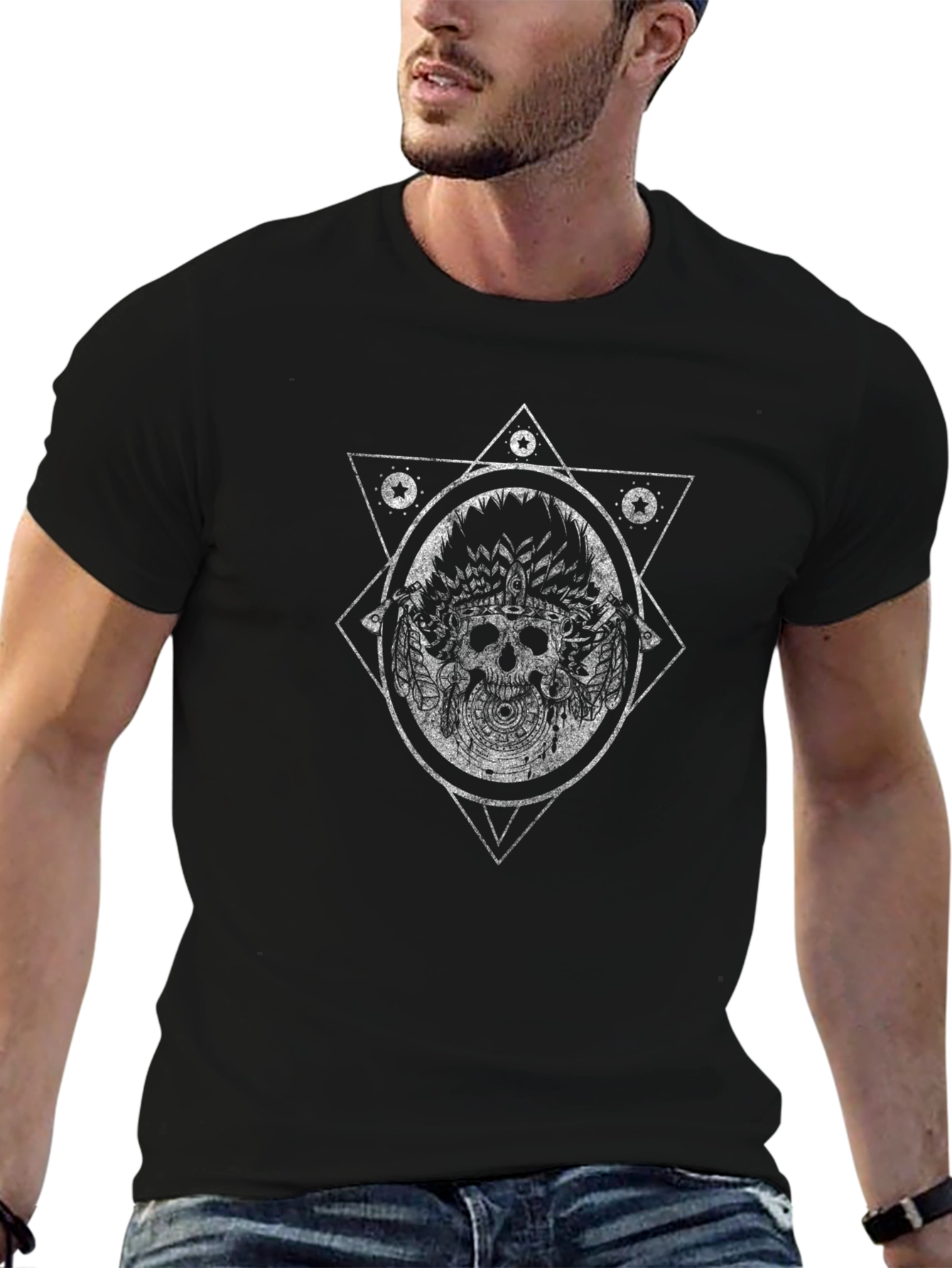 Skull Headdress Graphic Tee