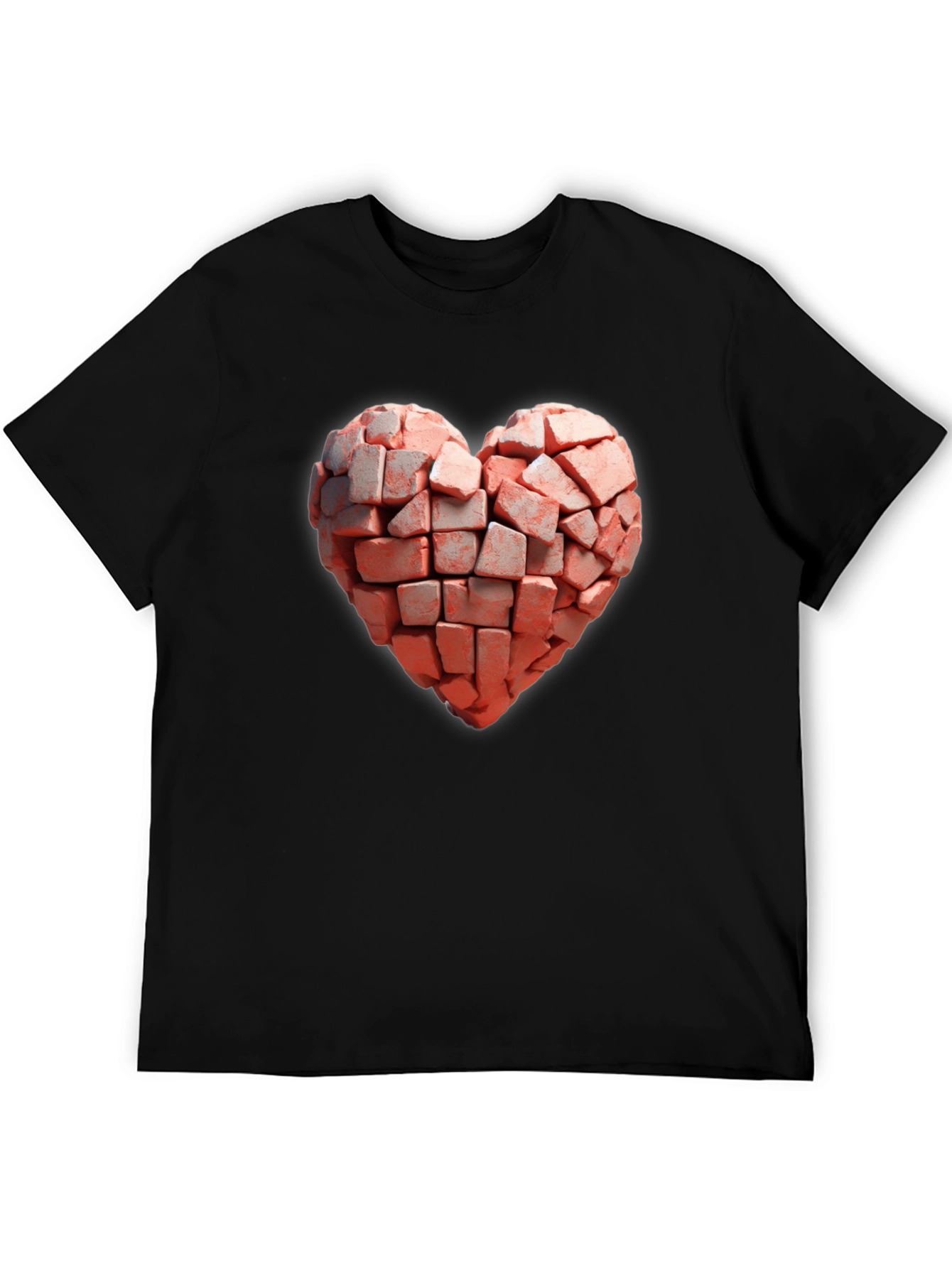 Brick Heart Graphic Black T-Shirt
