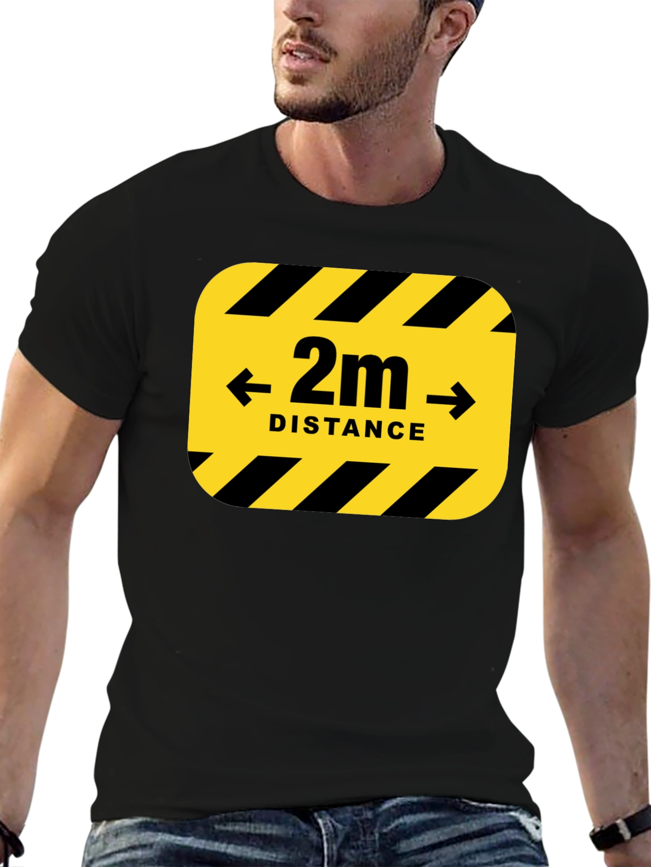 2m Distance Safety T-Shirt - Stay Safe!