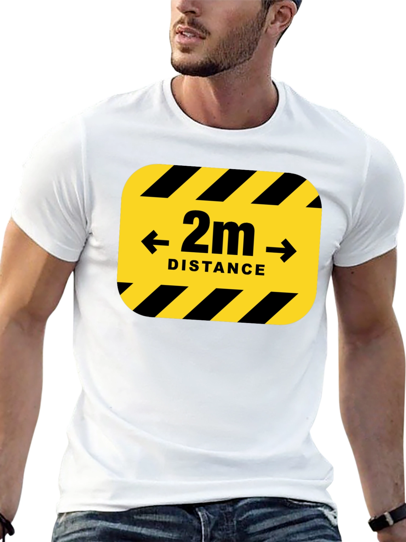 2m Distance Safety T-Shirt - Stay Safe!