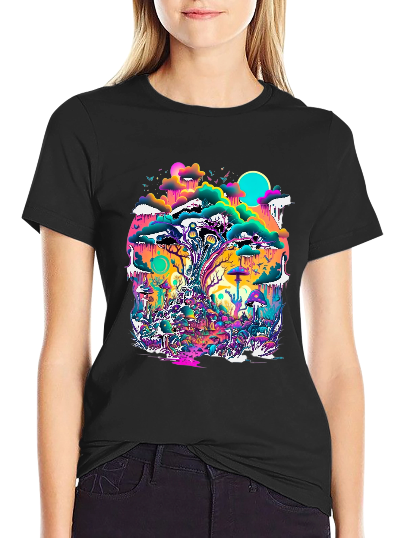 Psychedelic Forest T-Shirt - Vivid Graphic Tee