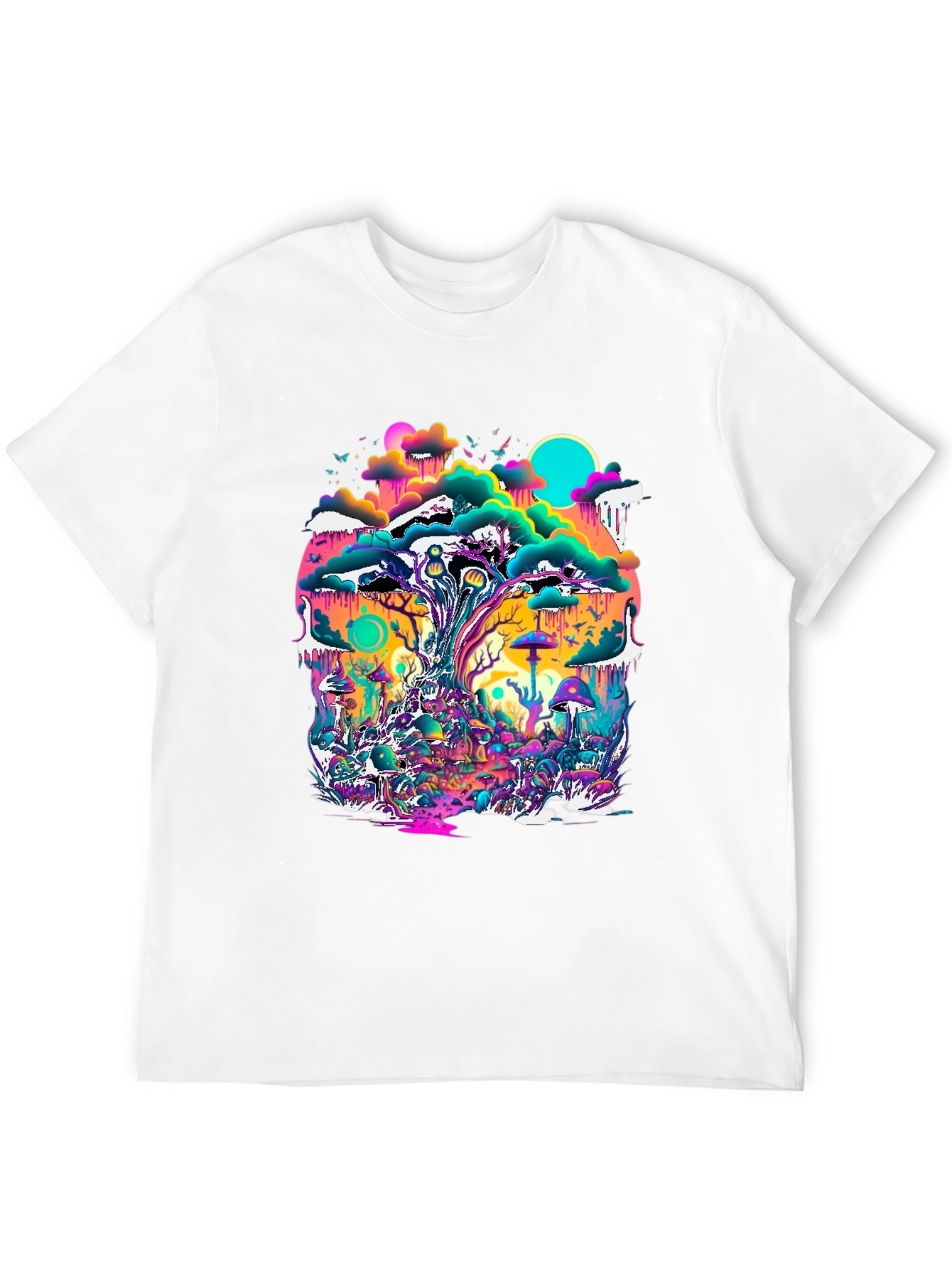Psychedelic Forest T-Shirt - Vivid Graphic Tee