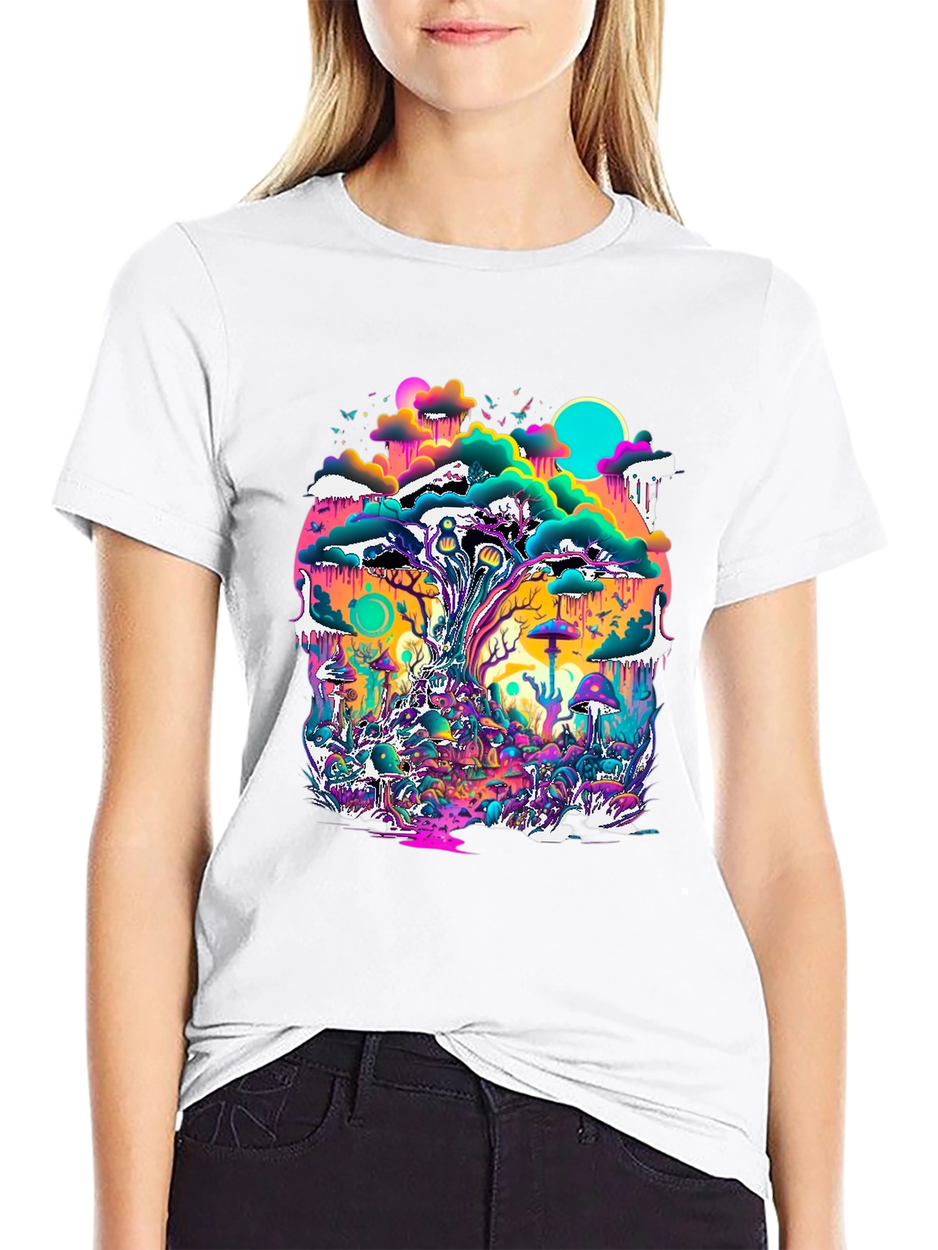 Psychedelic Forest T-Shirt - Vivid Graphic Tee
