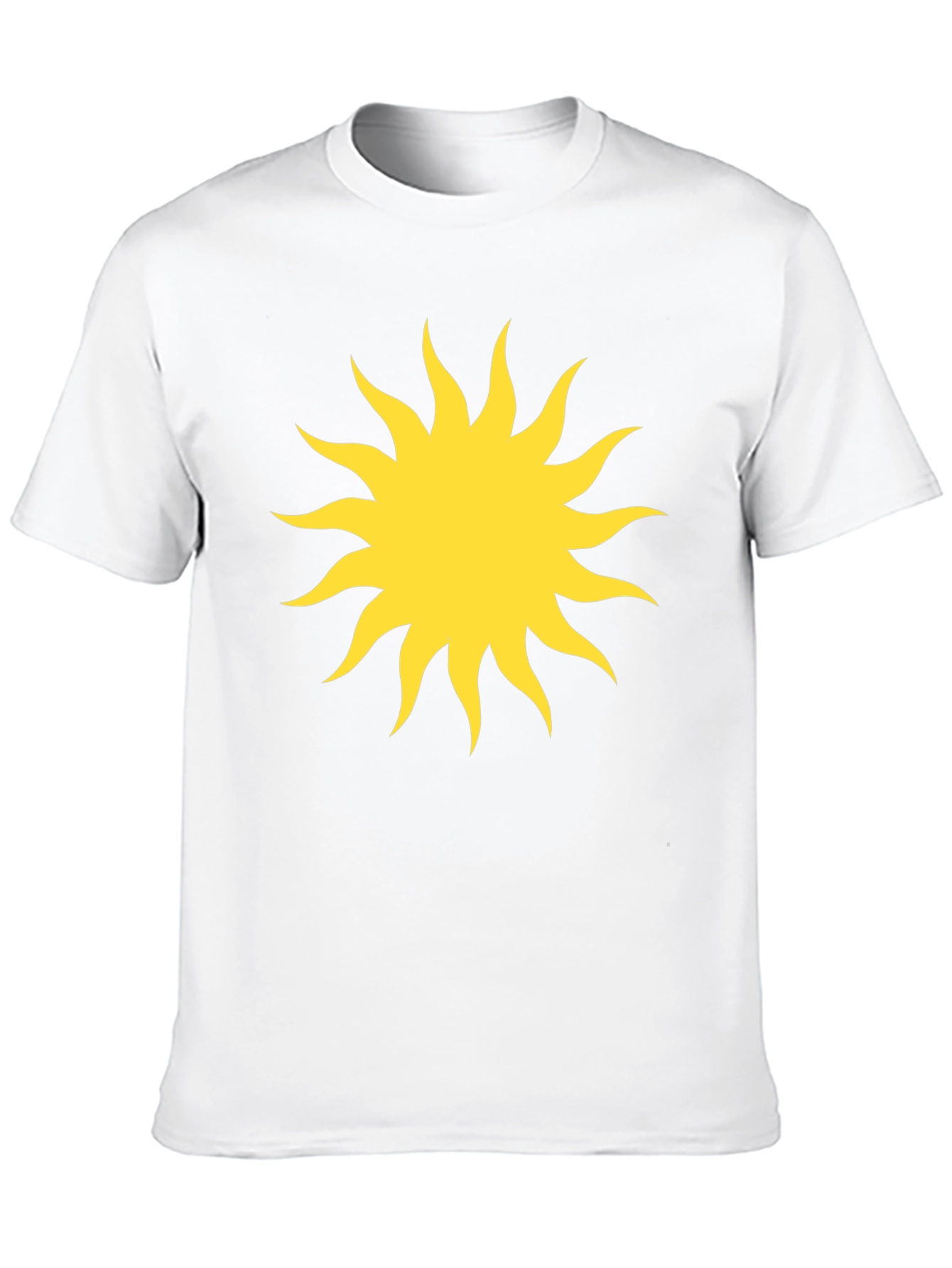 Black T-Shirt with Yellow Sun Graphic