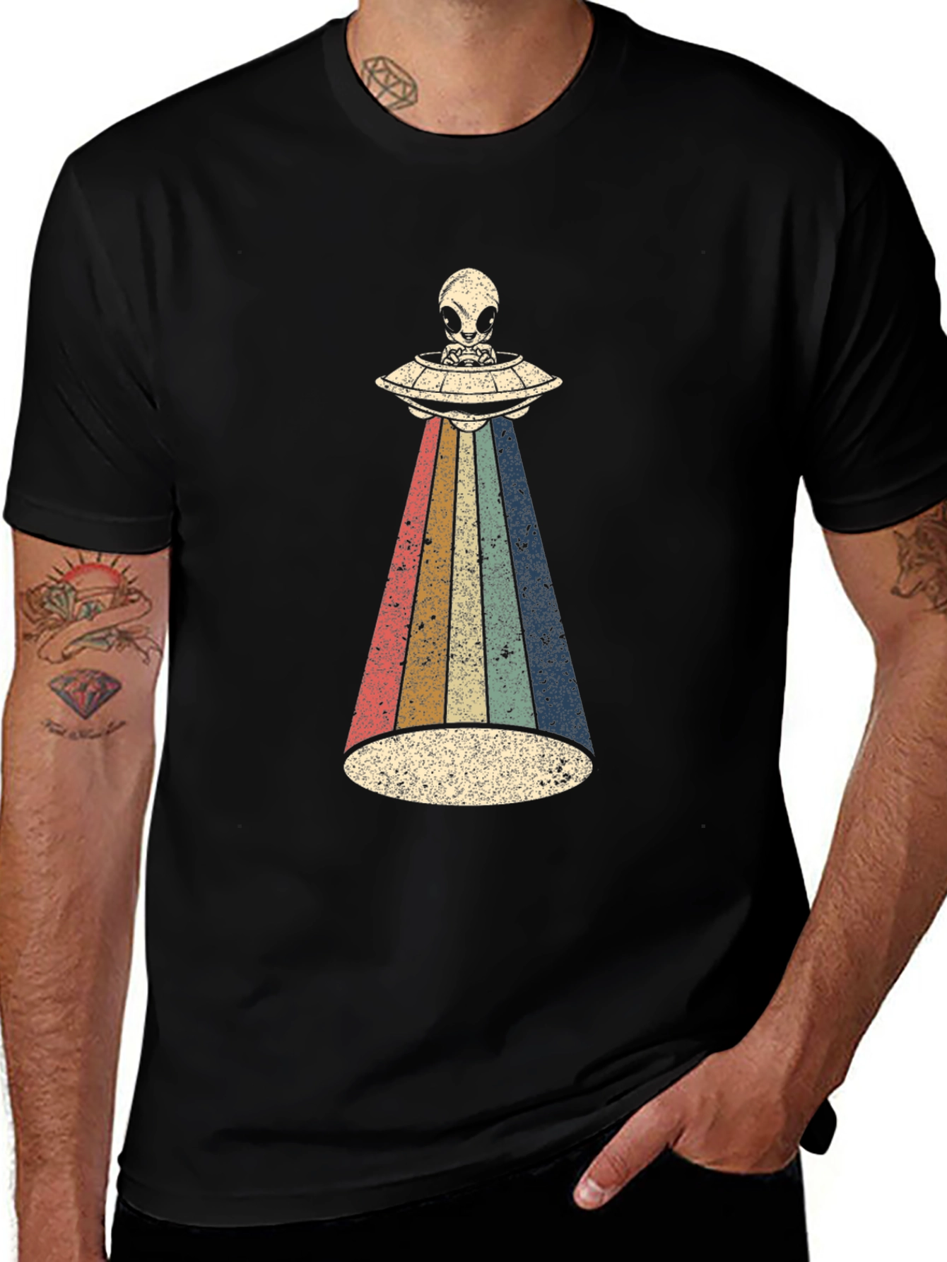 Retro Alien UFO T-Shirt