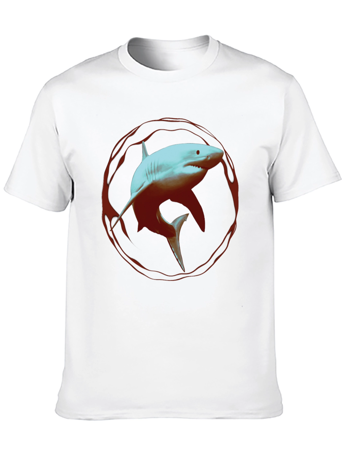 Shark Graphic Print Black T-Shirt
