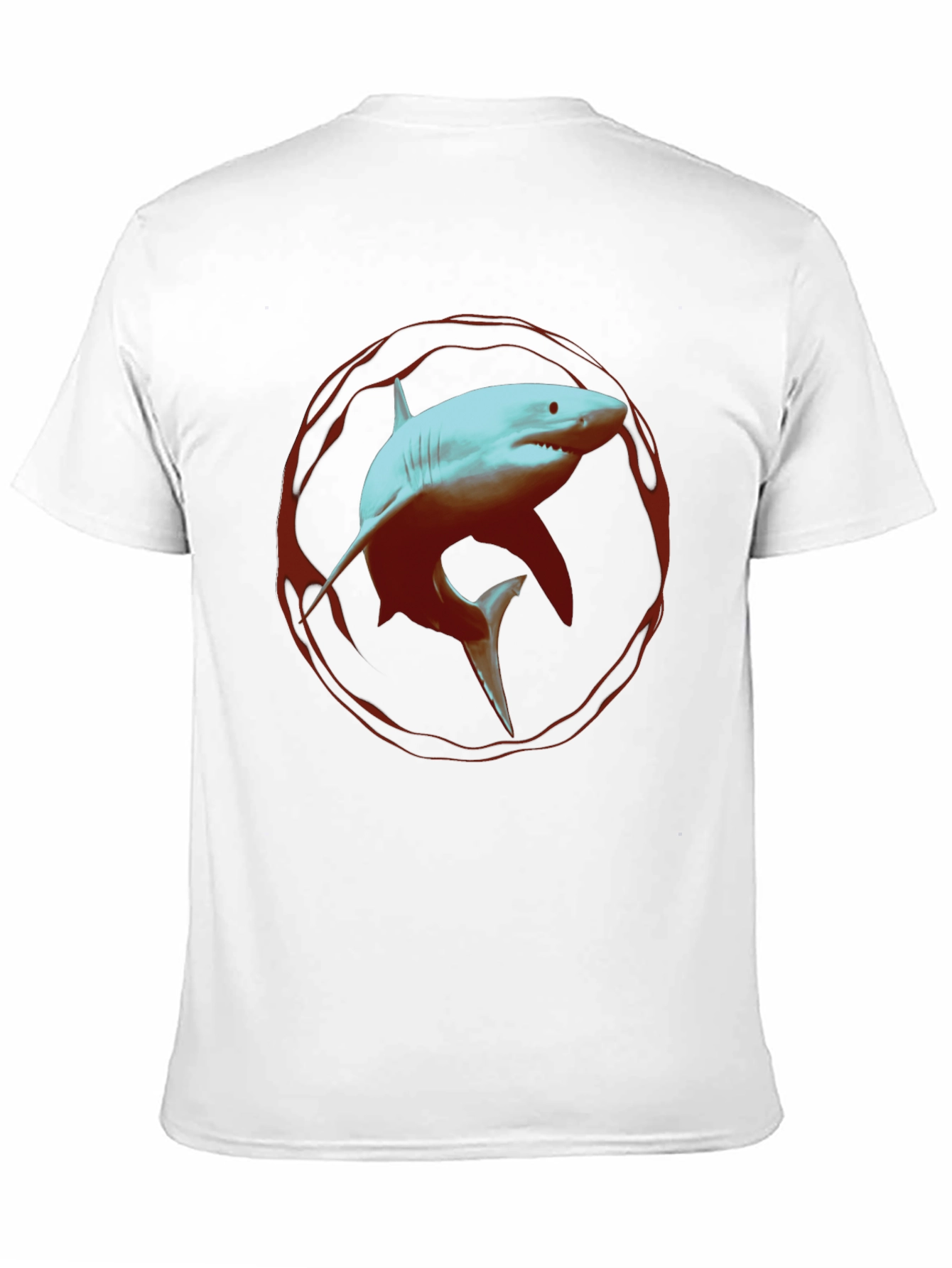 Shark Graphic Print Black T-Shirt
