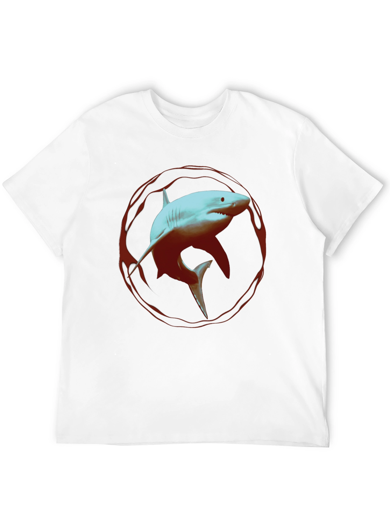 Shark Graphic Print Black T-Shirt