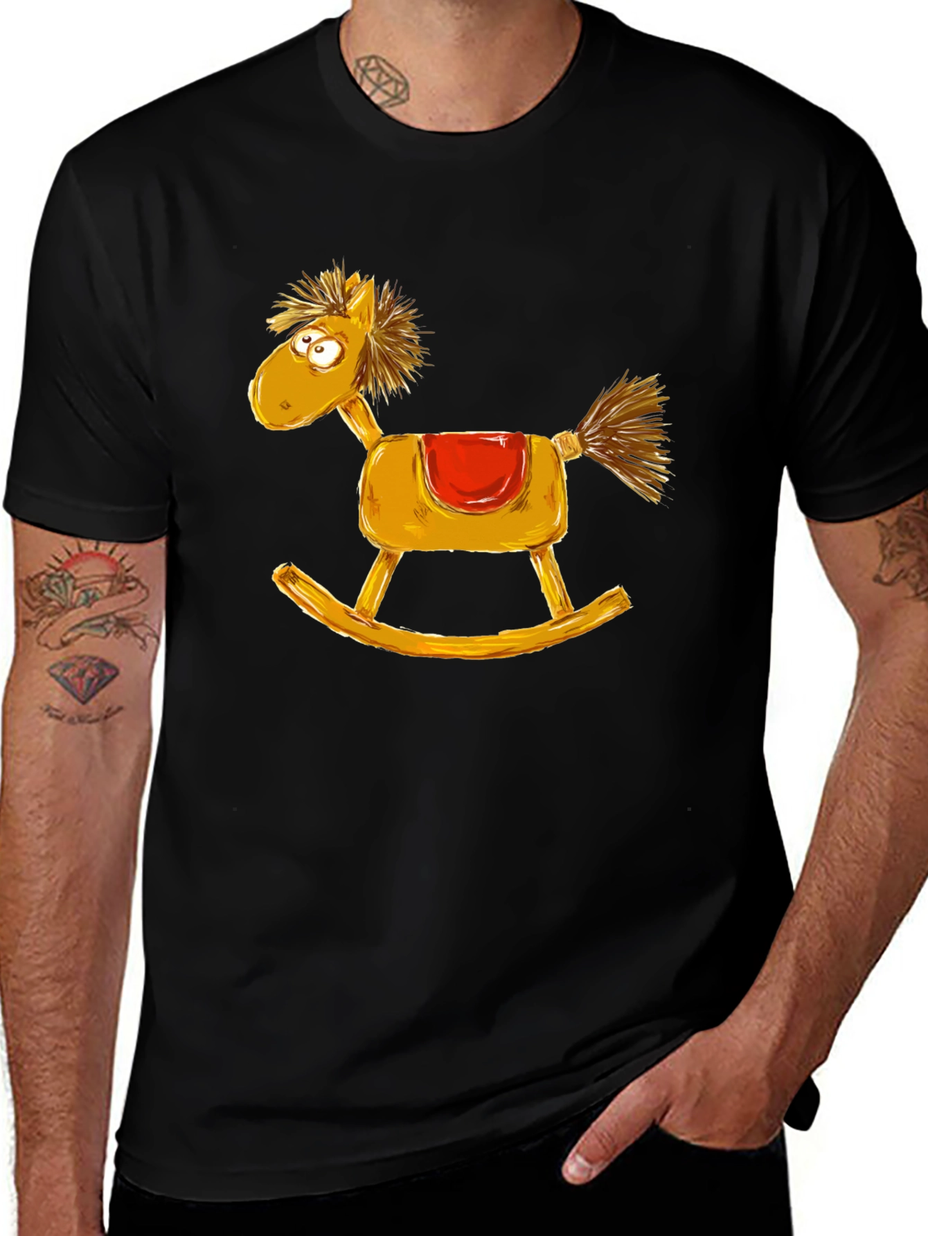 Rocking Horse Graphic Tee - Quirky Style