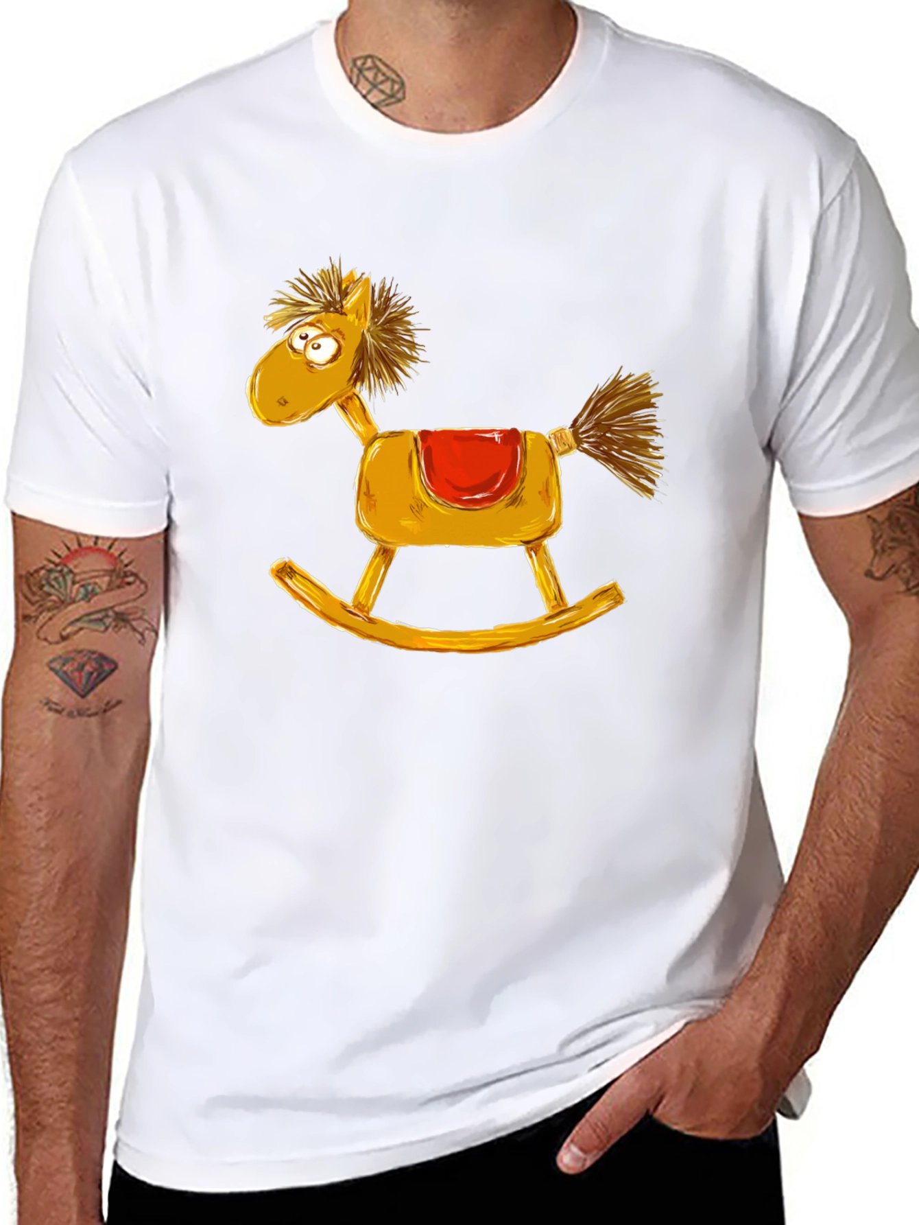 Rocking Horse Graphic Tee - Quirky Style