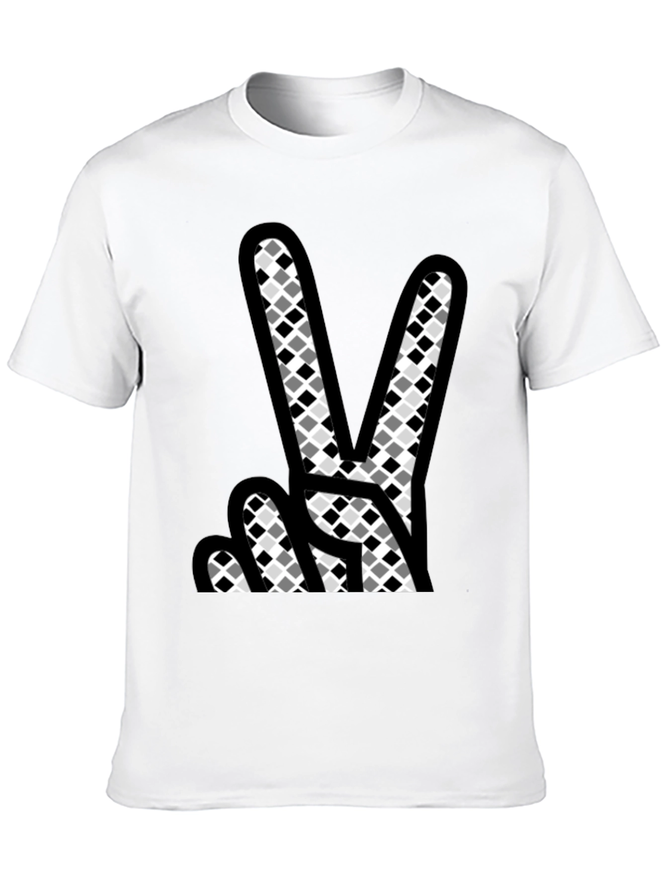 Peace Sign Graphic T-Shirt - Mens Black Cotton Tee