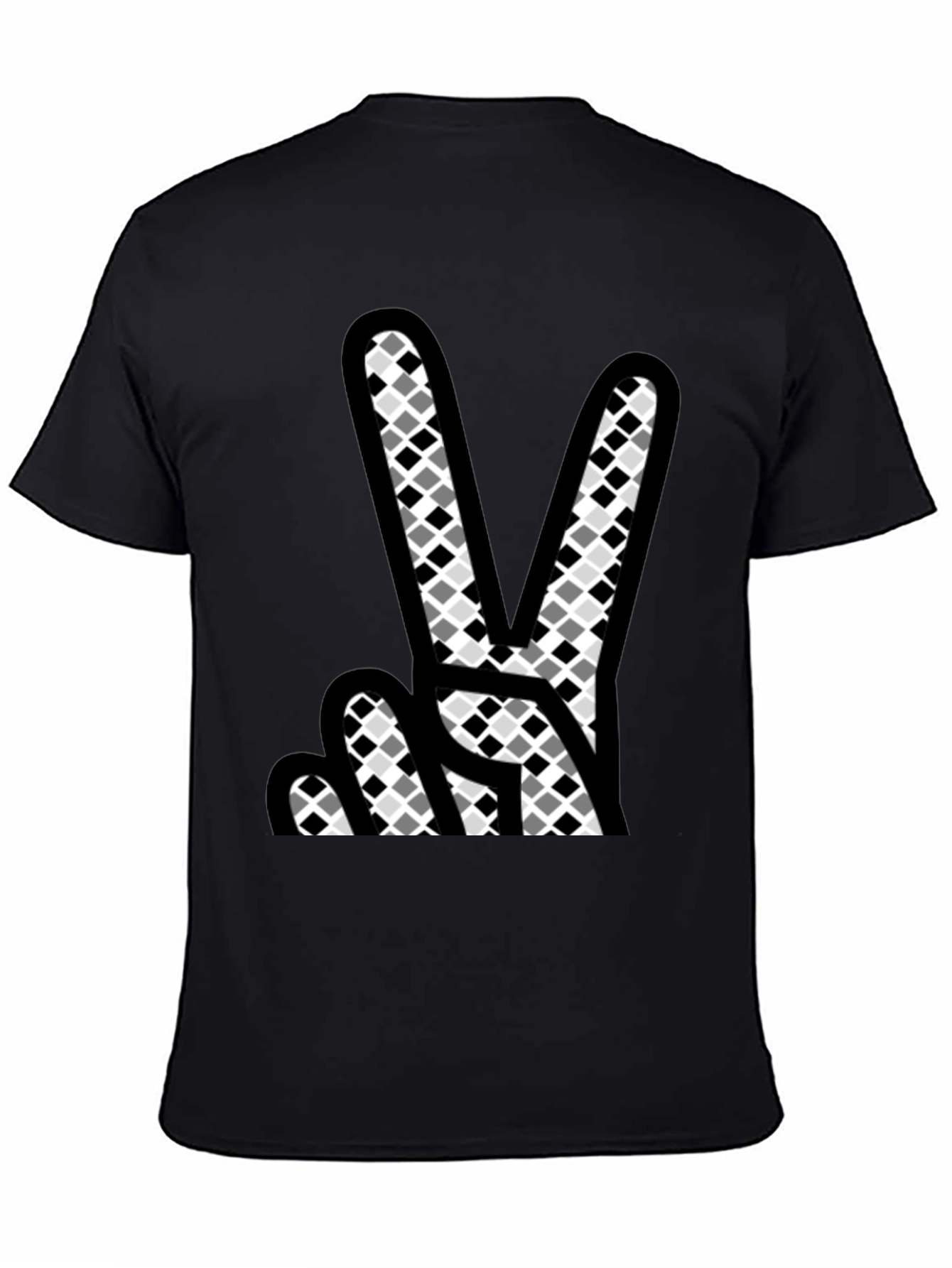Peace Sign Graphic T-Shirt - Mens Black Cotton Tee
