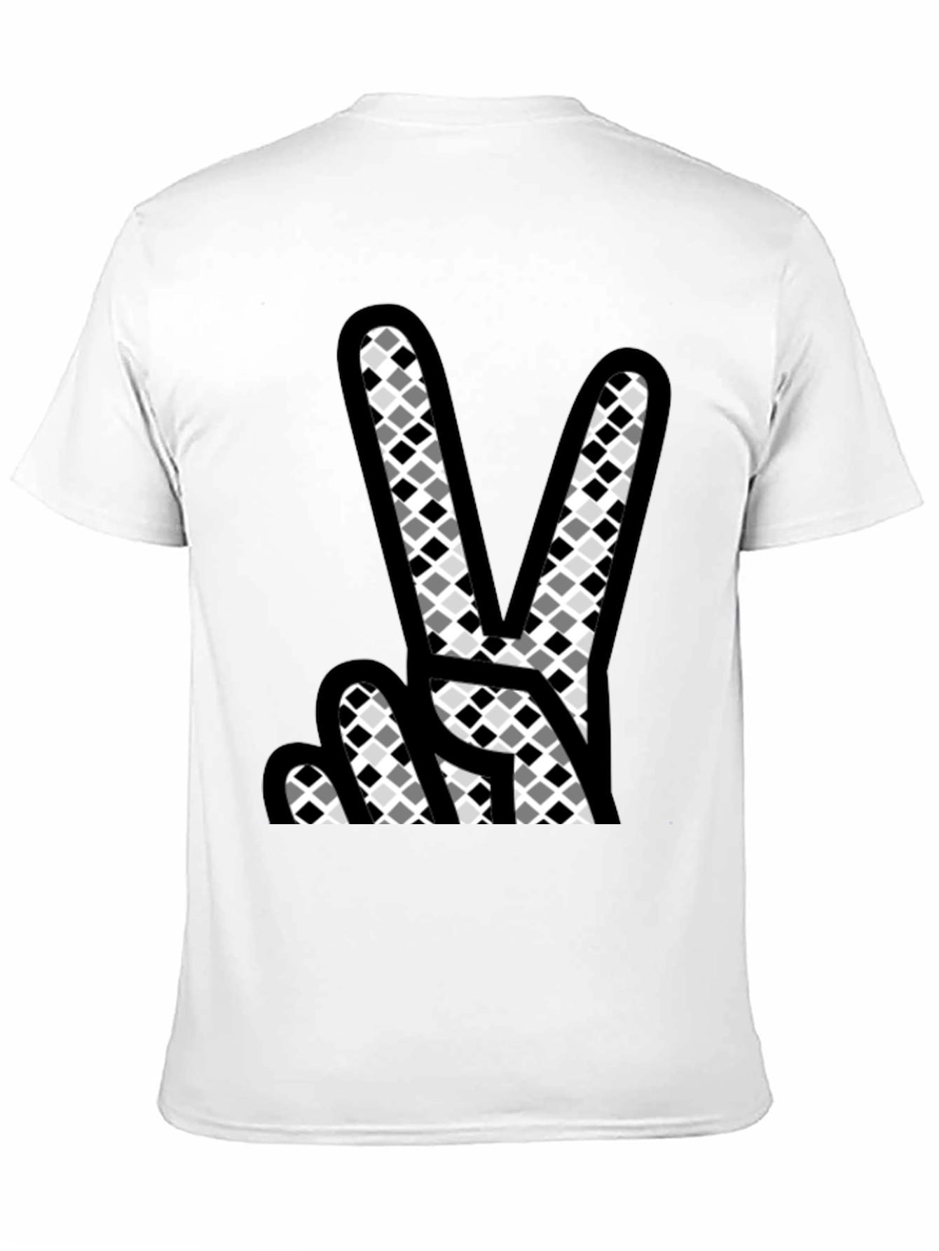 Peace Sign Graphic T-Shirt - Mens Black Cotton Tee