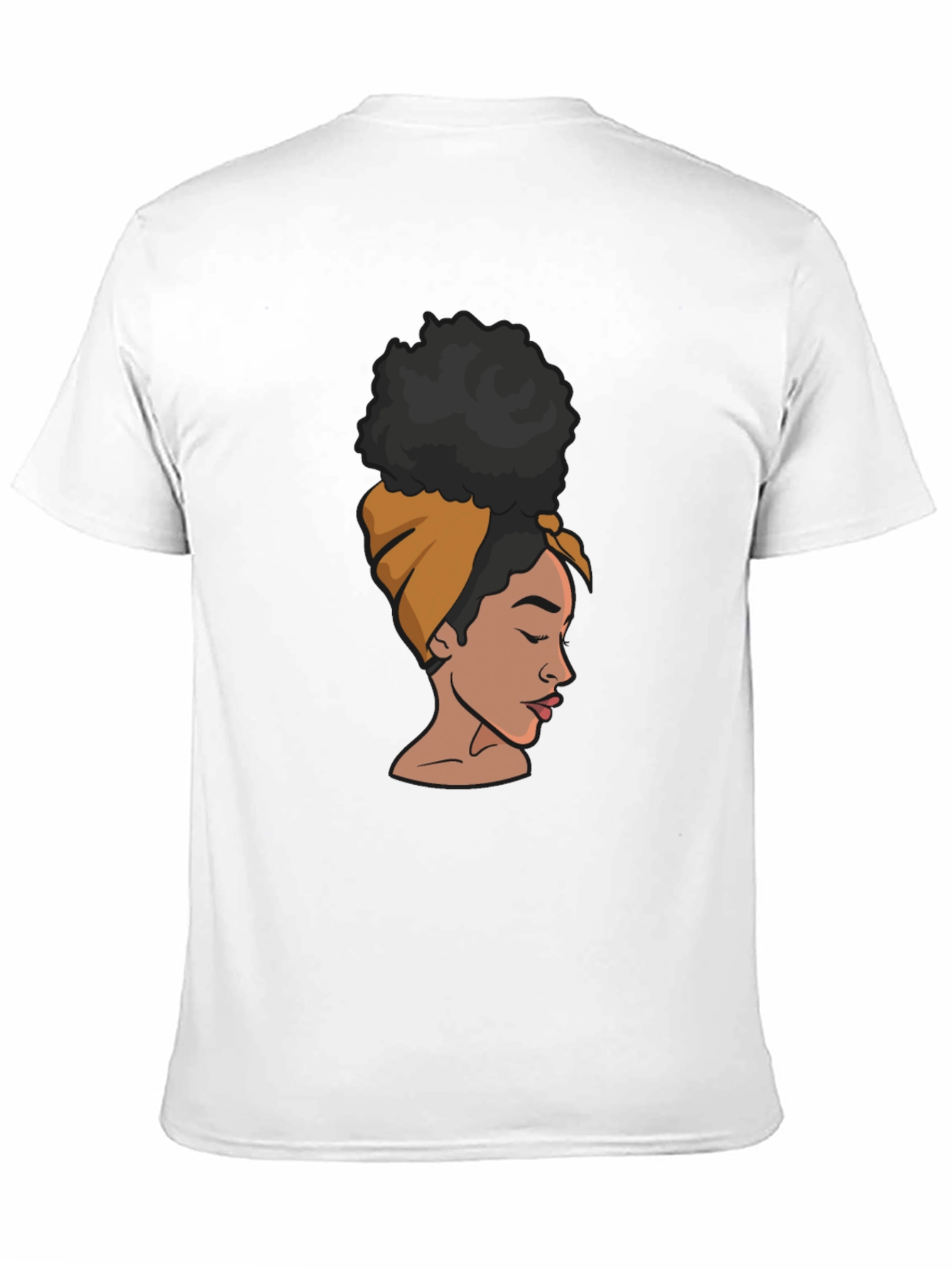 Black T-Shirt with Afro Woman Graphic