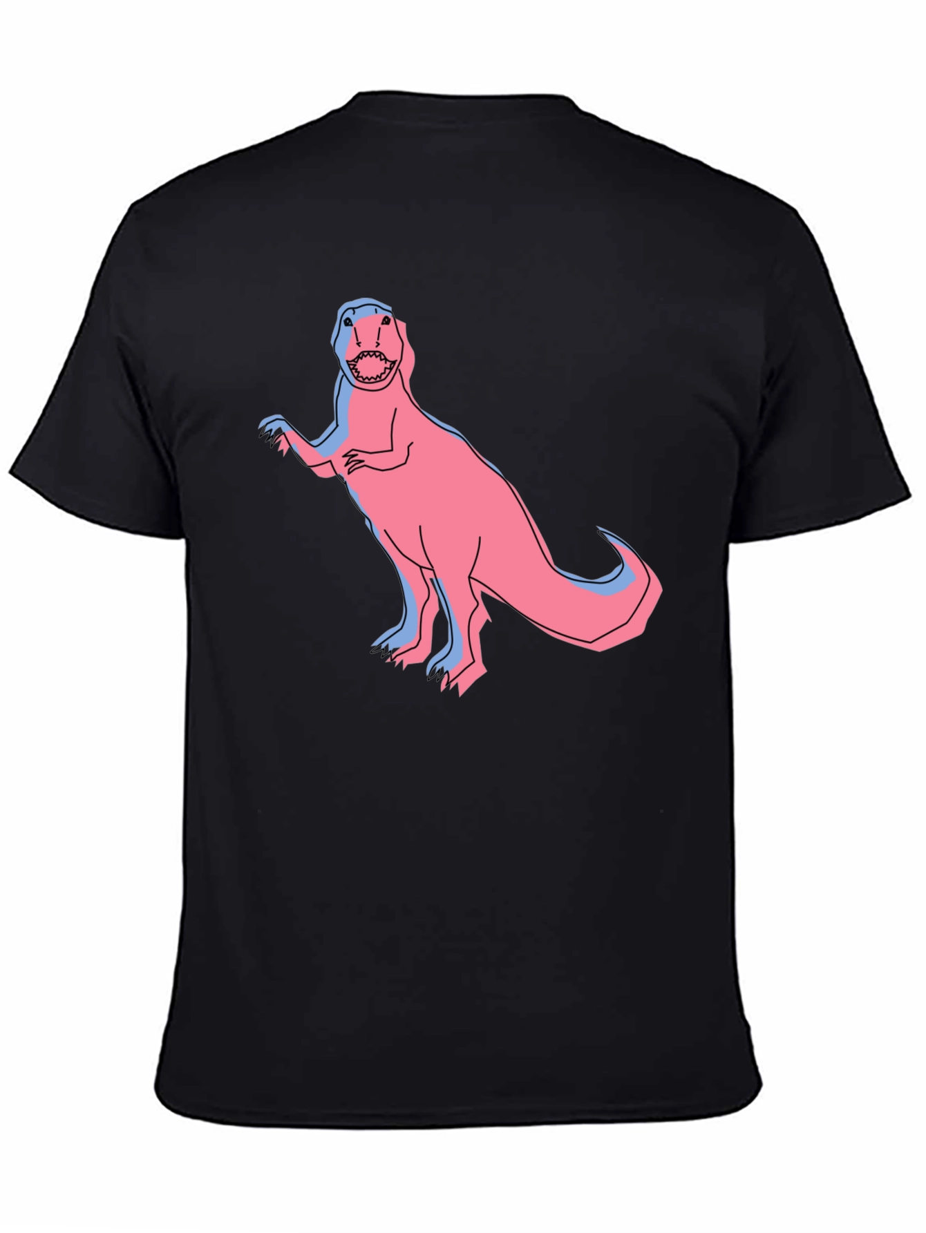 Dino Graphic Tee - Pink & Blue T-Rex