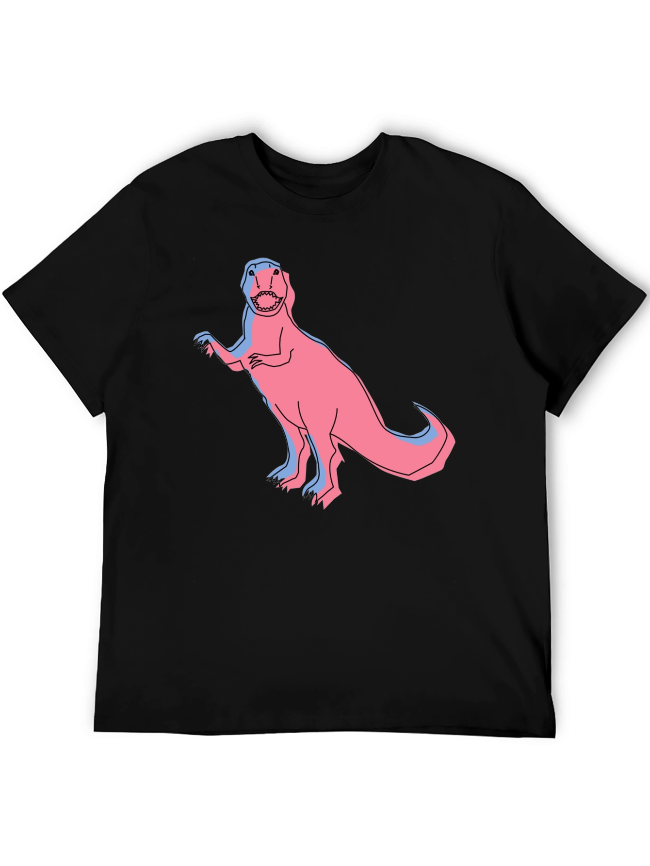 Dino Graphic Tee - Pink & Blue T-Rex