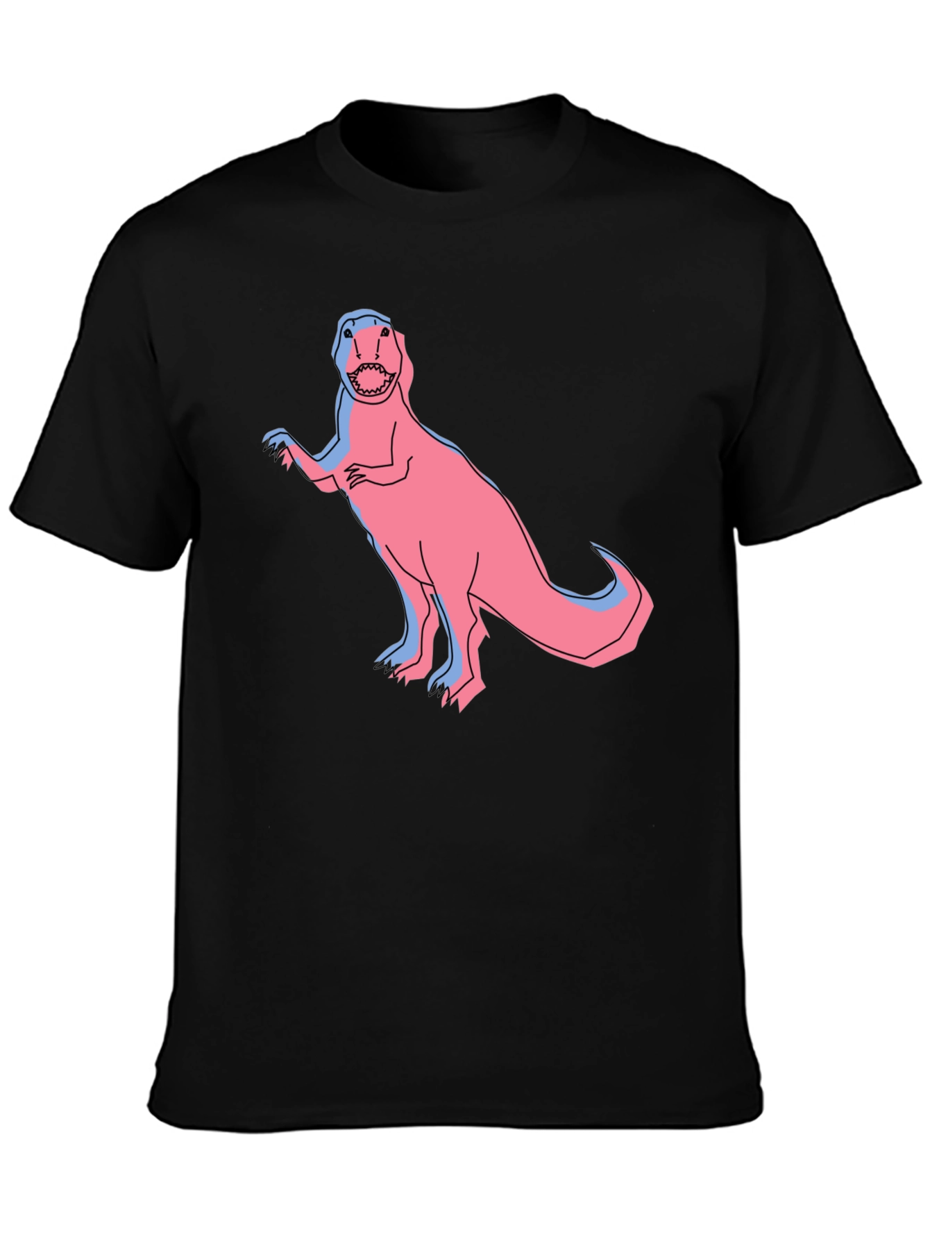 Dino Graphic Tee - Pink & Blue T-Rex